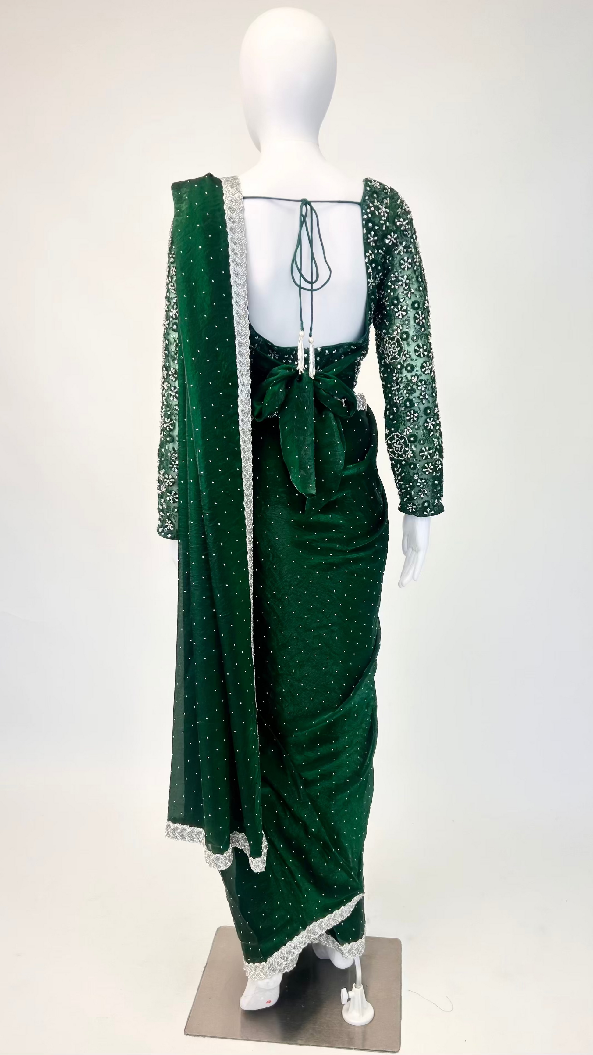 Green Readymade Saree