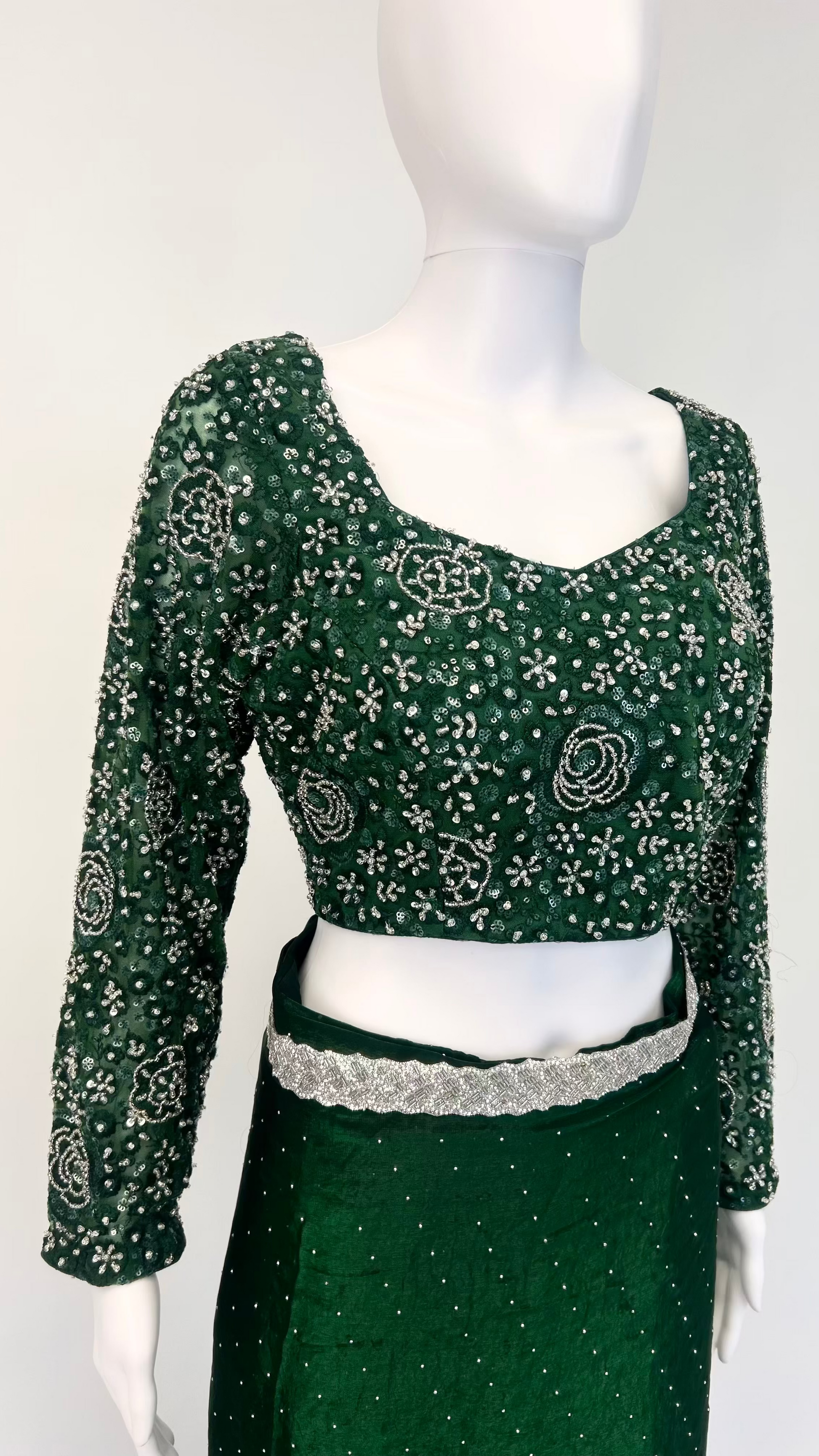 Green Readymade Saree