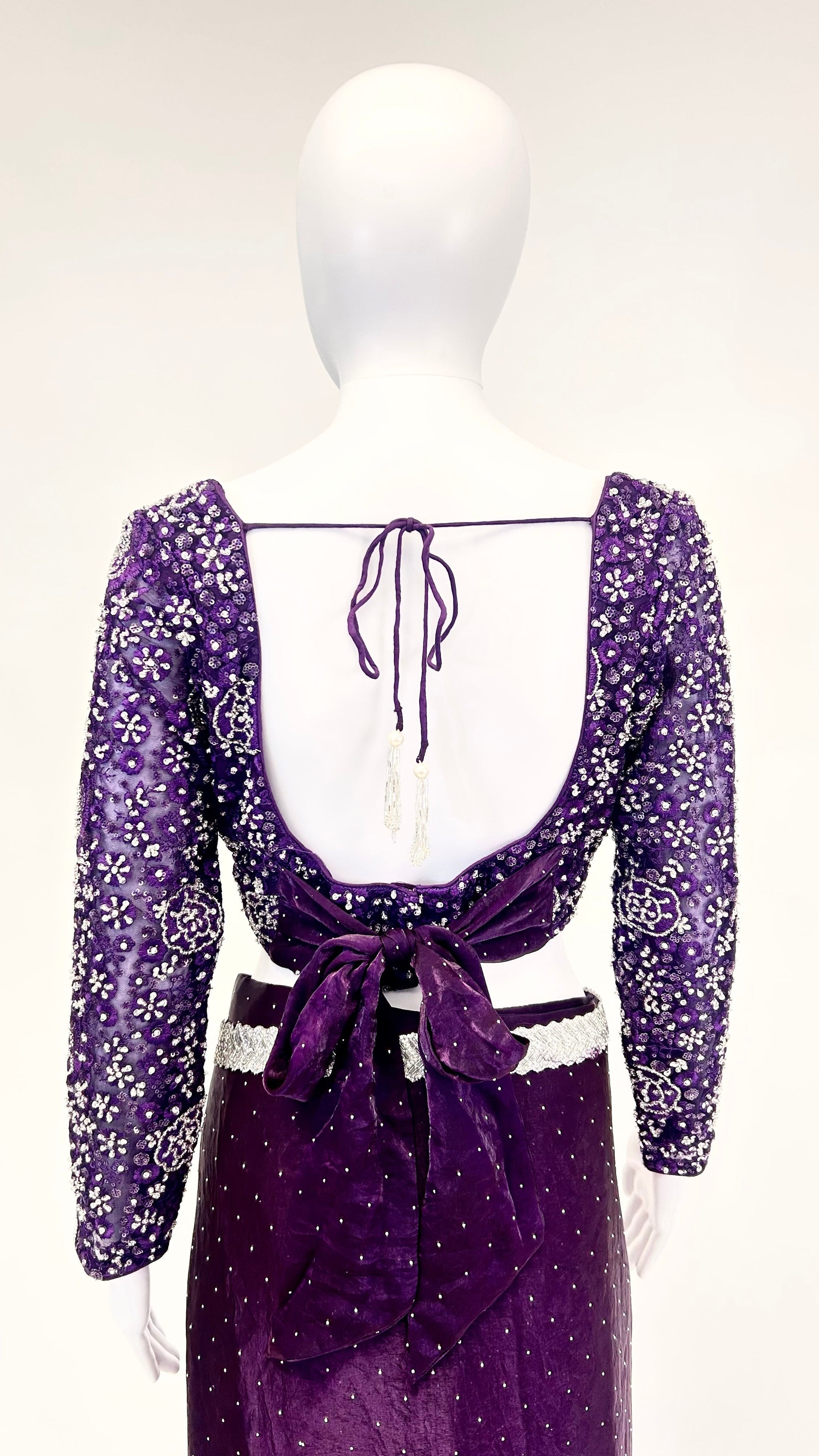 Purple Readymade Saree