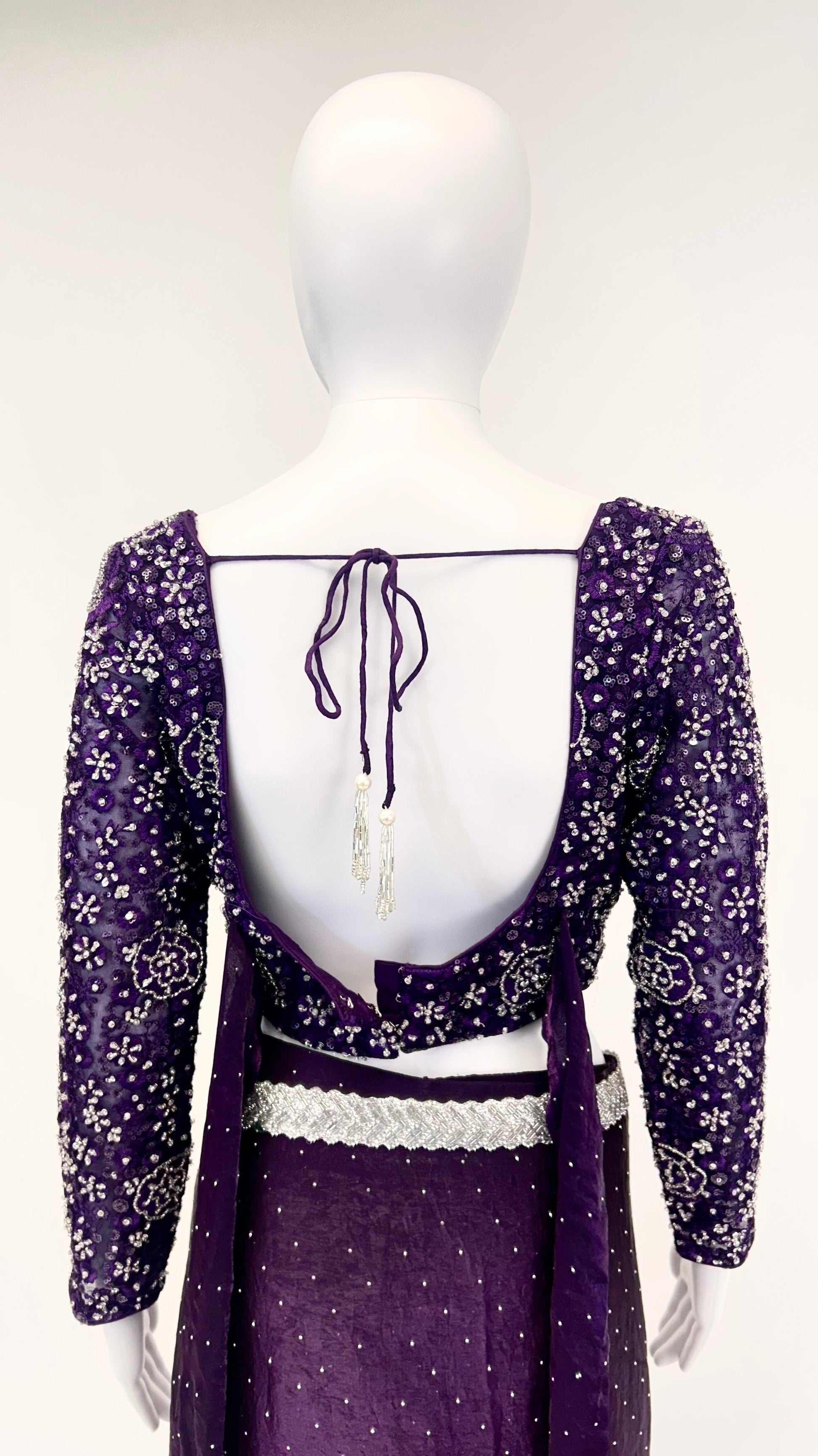 Purple Readymade Saree