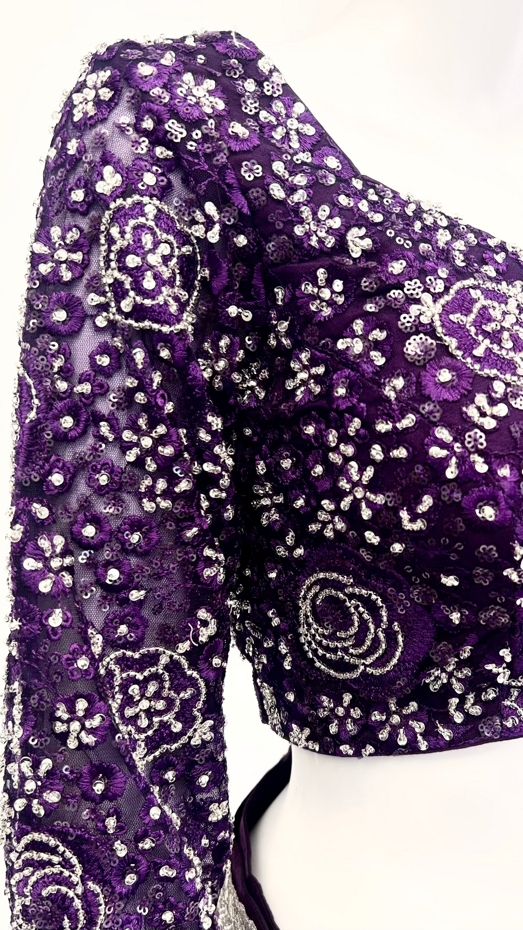 Purple Readymade Saree