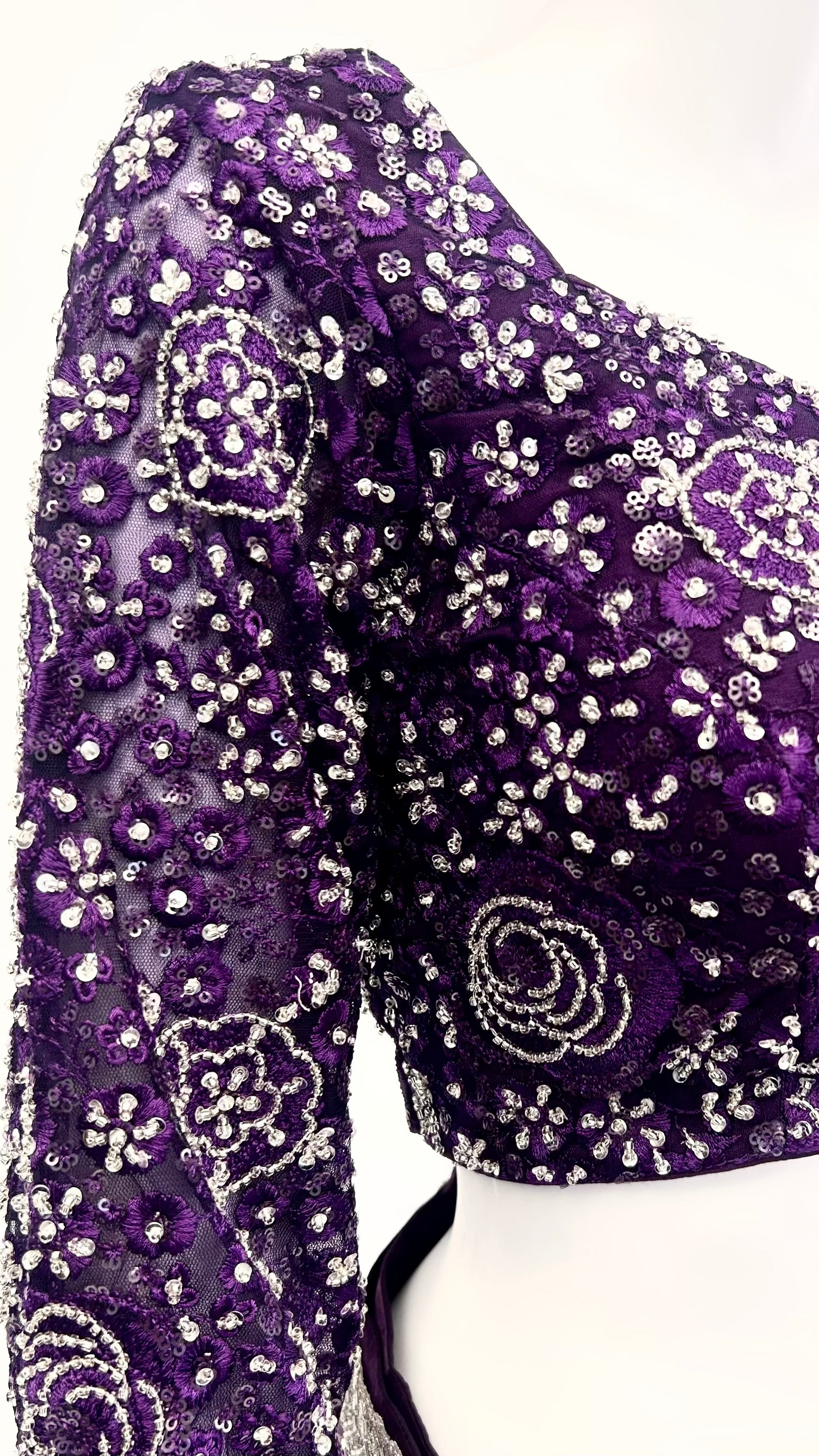 Purple Readymade Saree