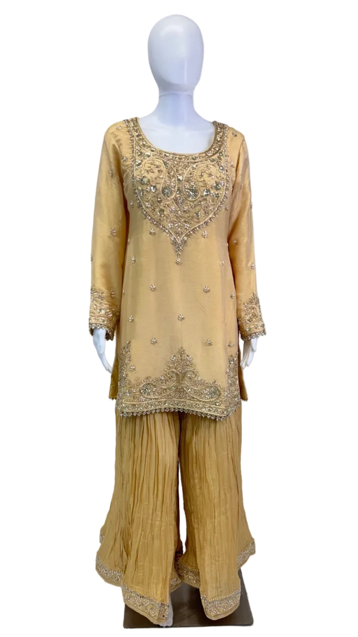 Beige  Color Sharara Set