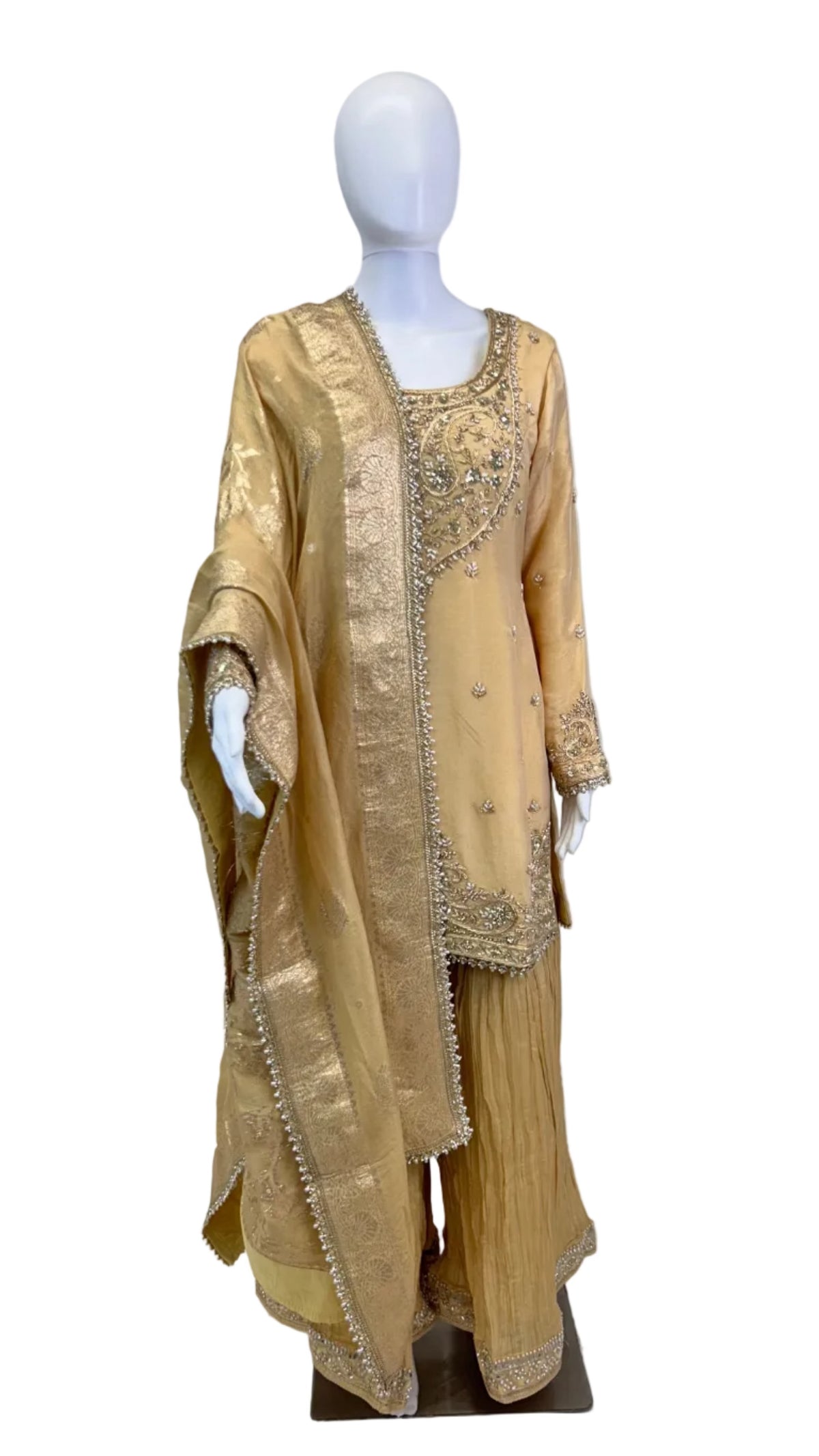 Beige  Color Sharara Set