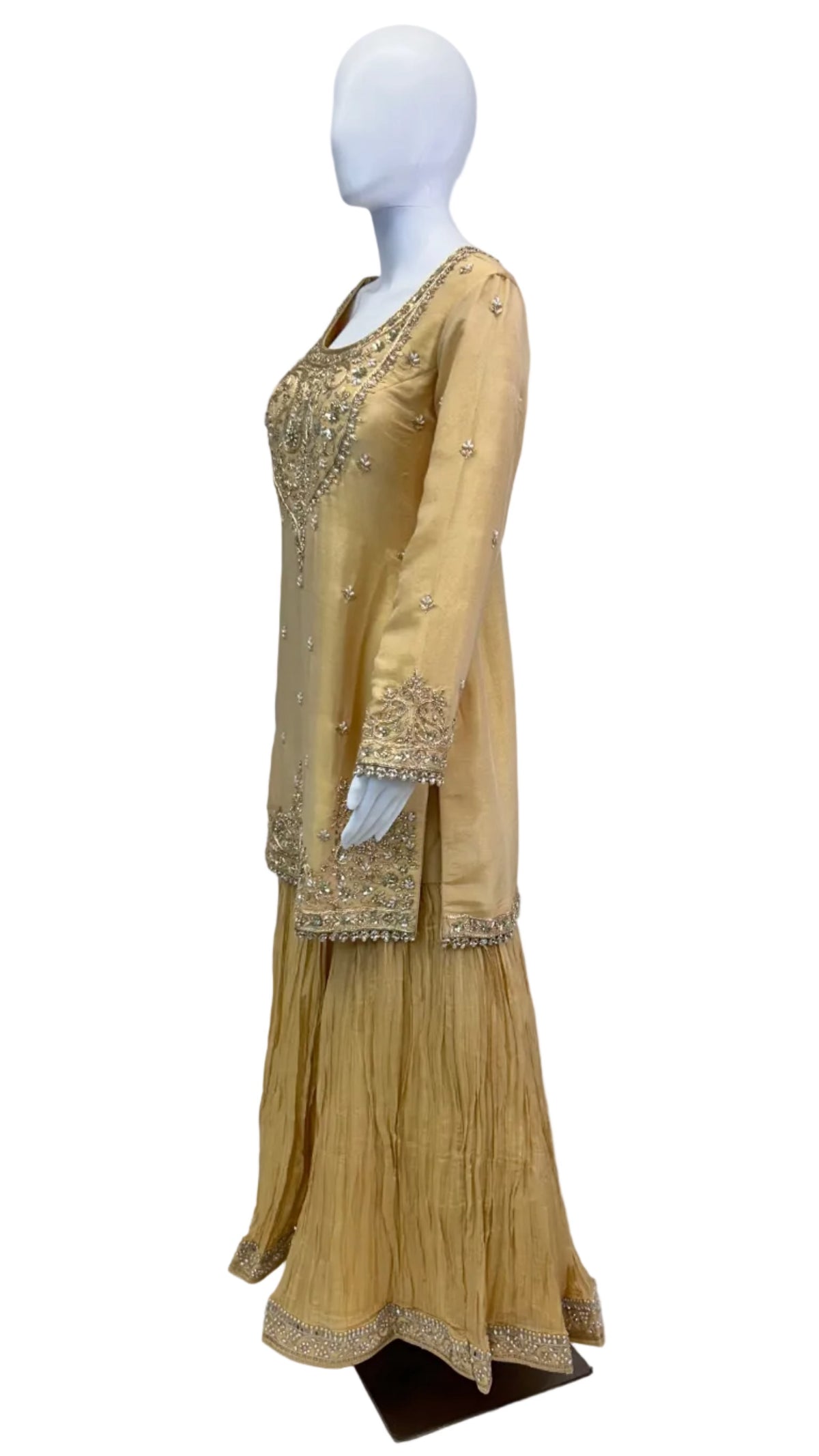 Beige  Color Sharara Set