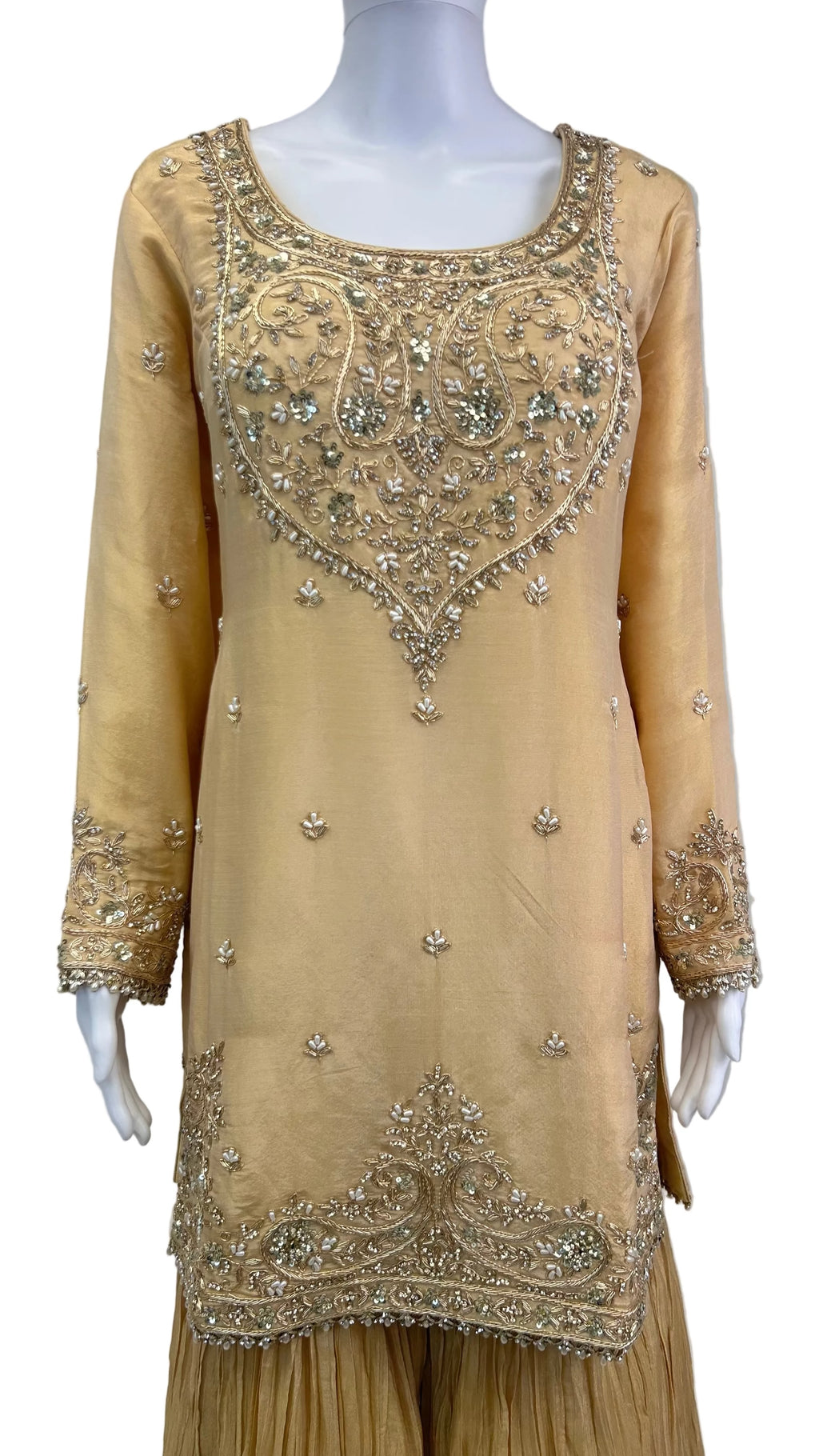 Beige  Color Sharara Set