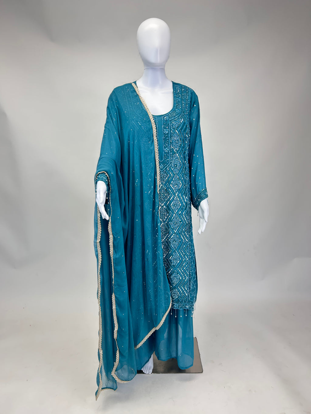 Peacock Blue Palazzo Set
