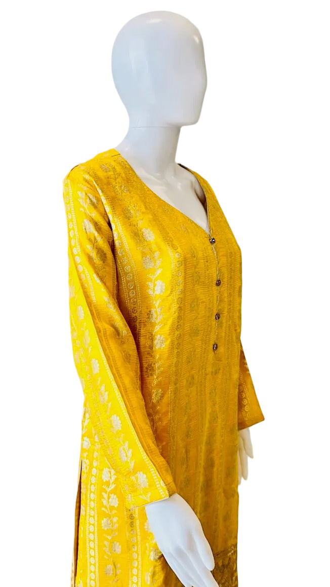 Yellow & Black Palazo Set