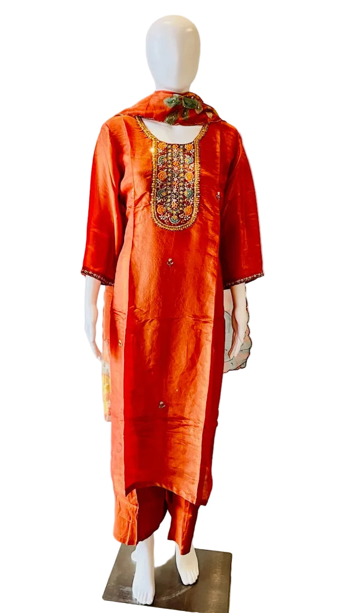 Orange Color Palazo Set