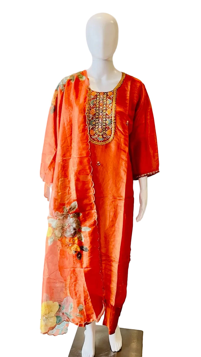 Orange Color Palazo Set