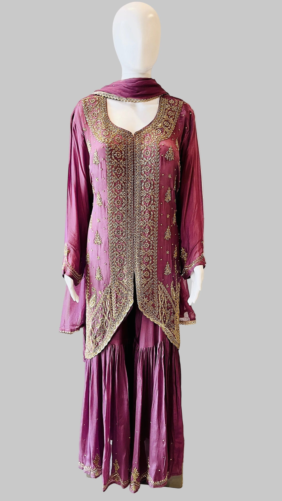 Mauve Color Sharara Set