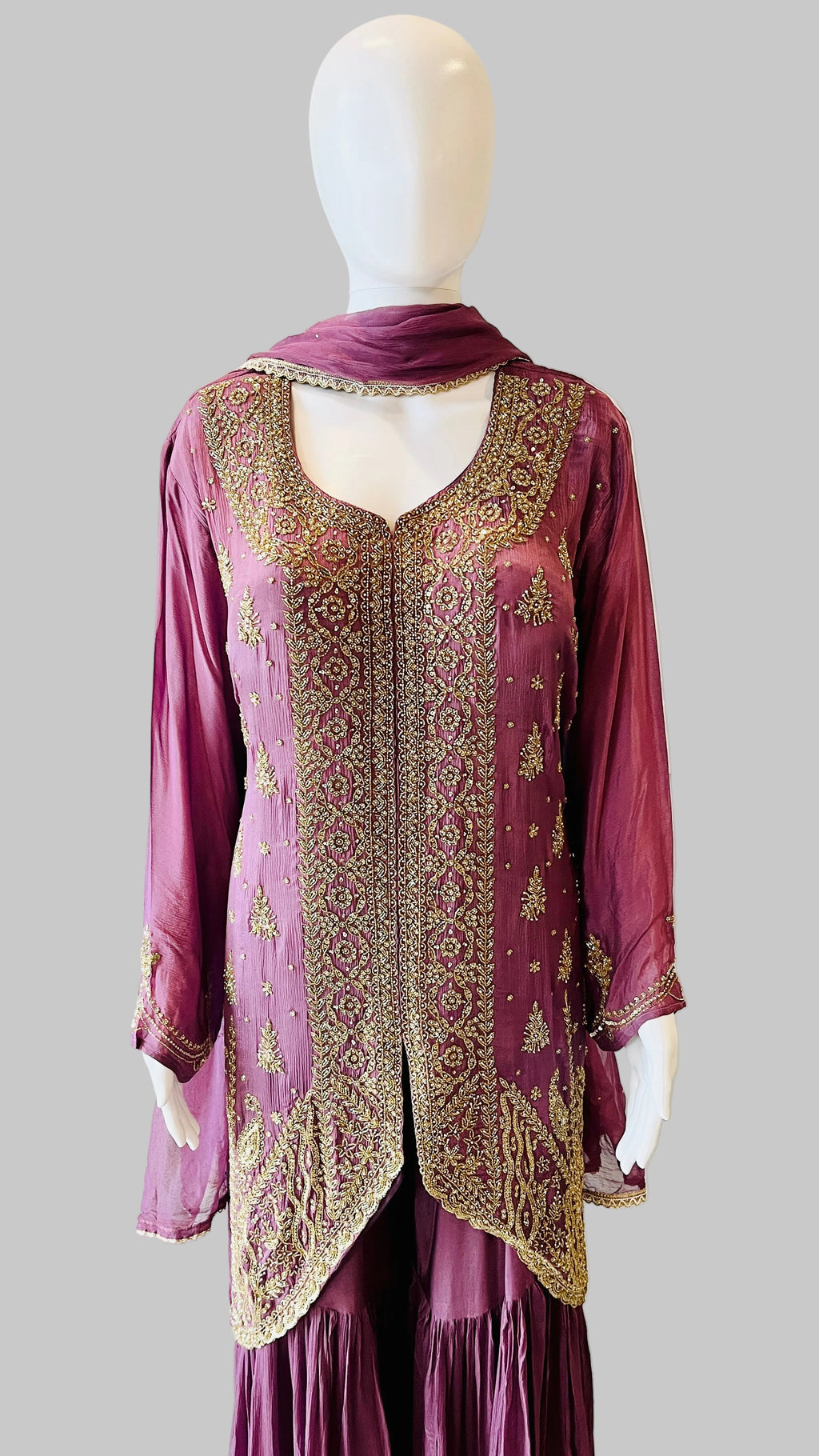 Mauve Color Sharara Set