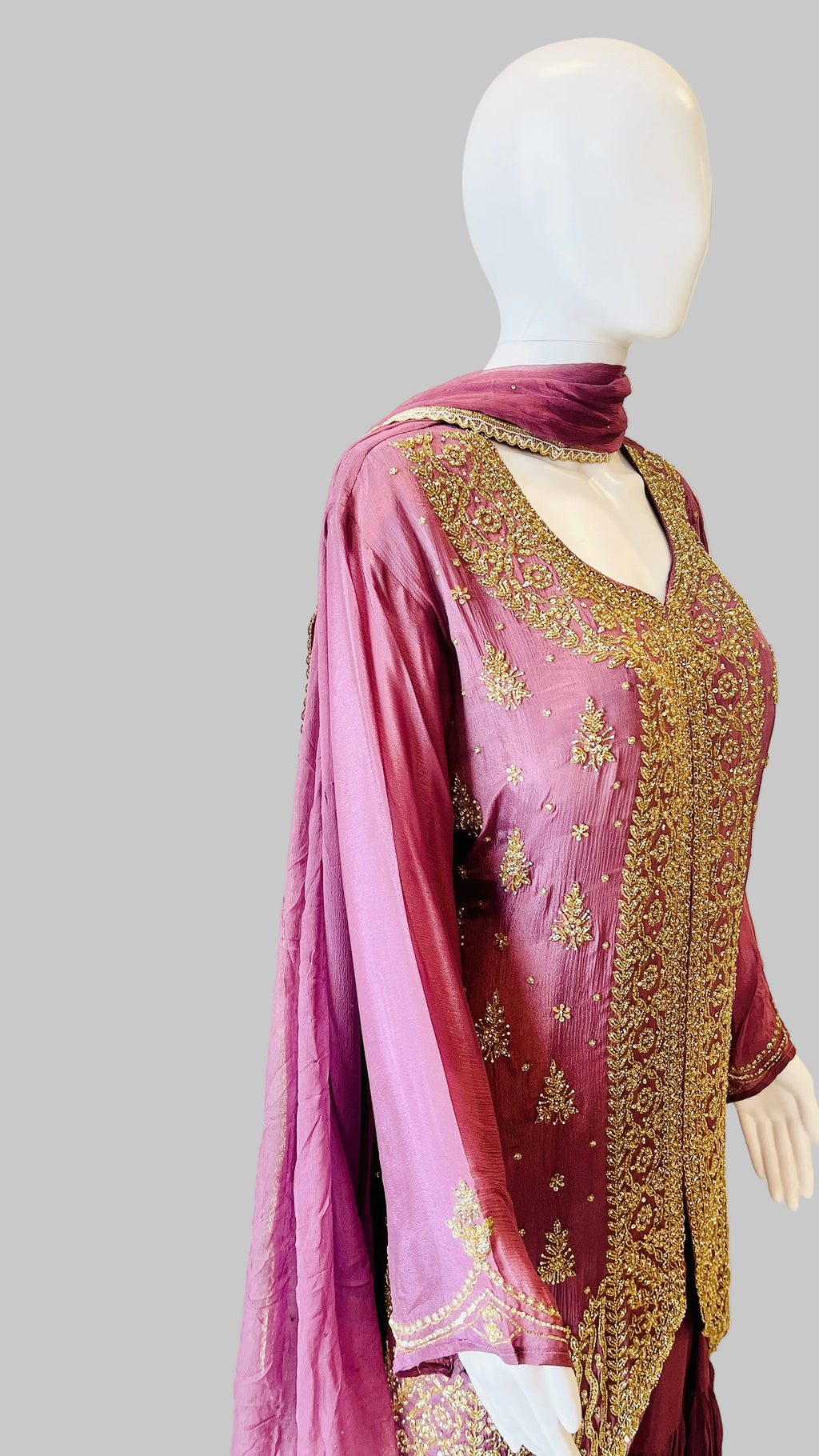 Mauve Color Sharara Set