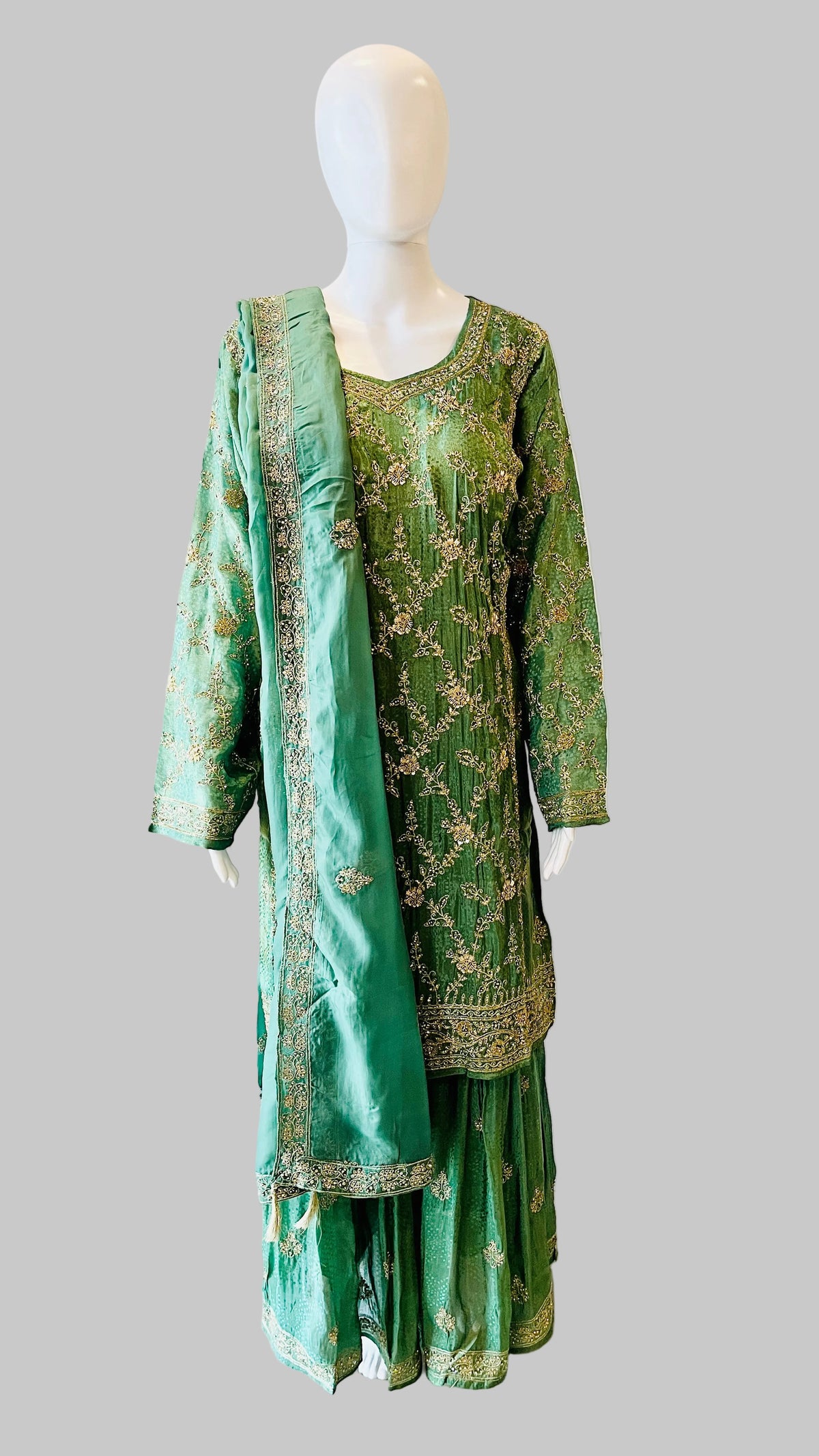Sage Green Sharara Set
