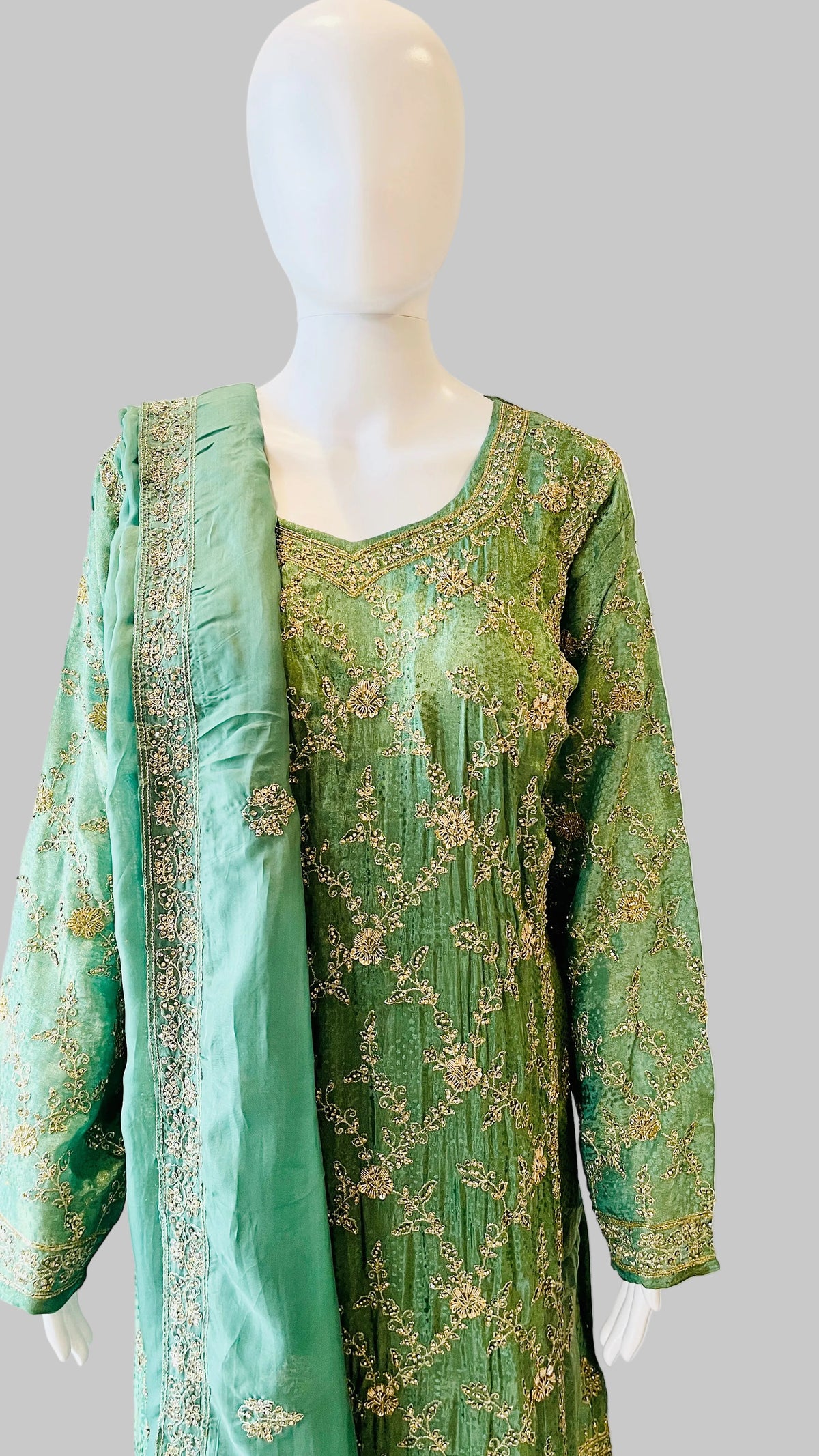 Sage Green Sharara Set