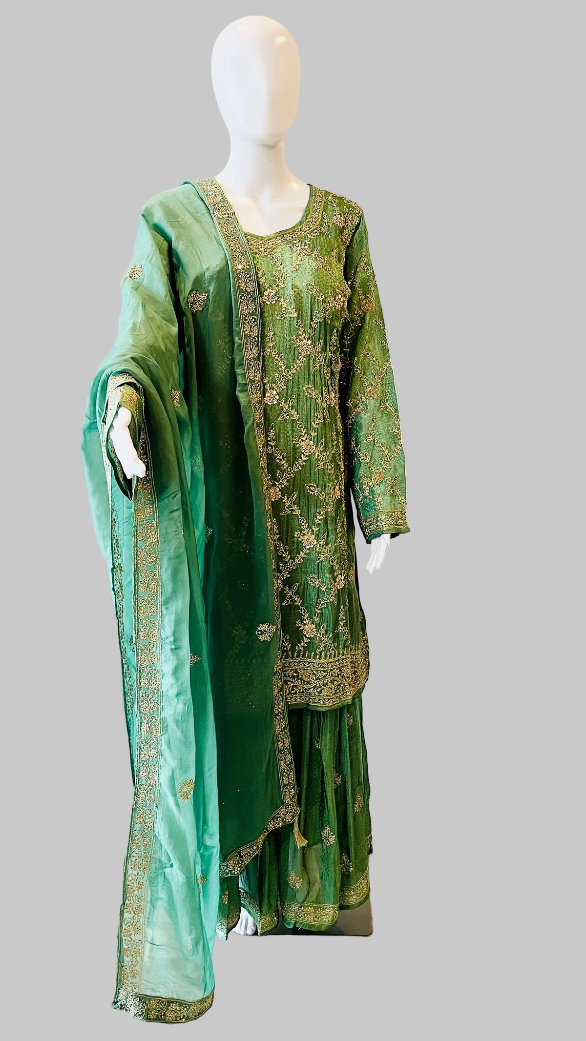 Sage Green Sharara Set