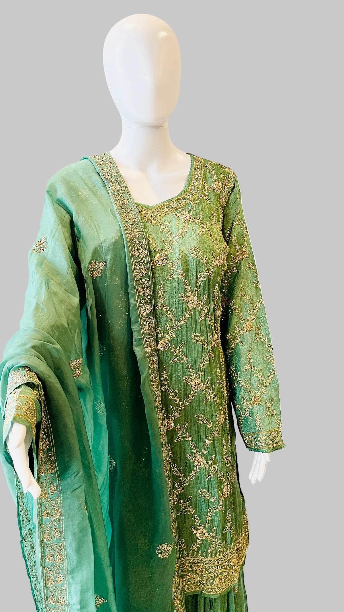 Sage Green Sharara Set