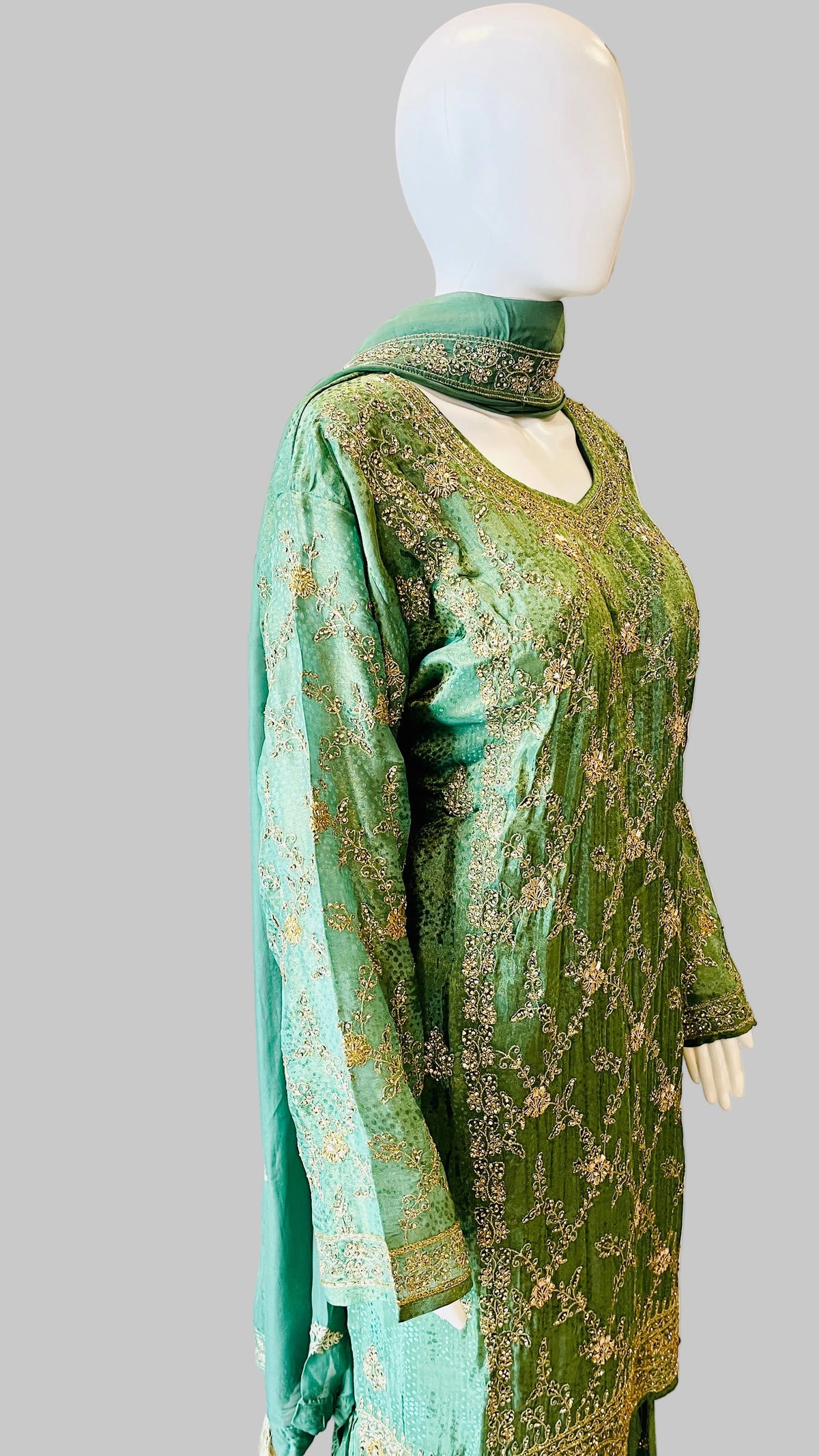 Sage Green Sharara Set
