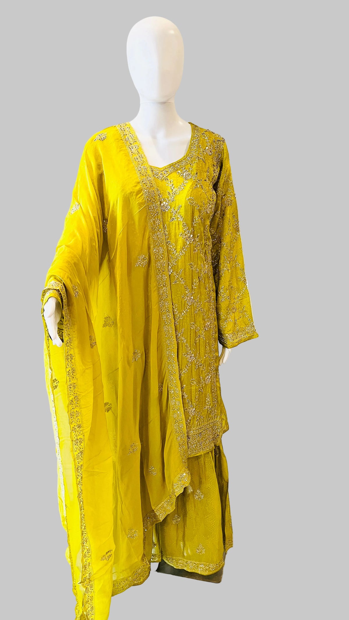 Yellow Sharara Set
