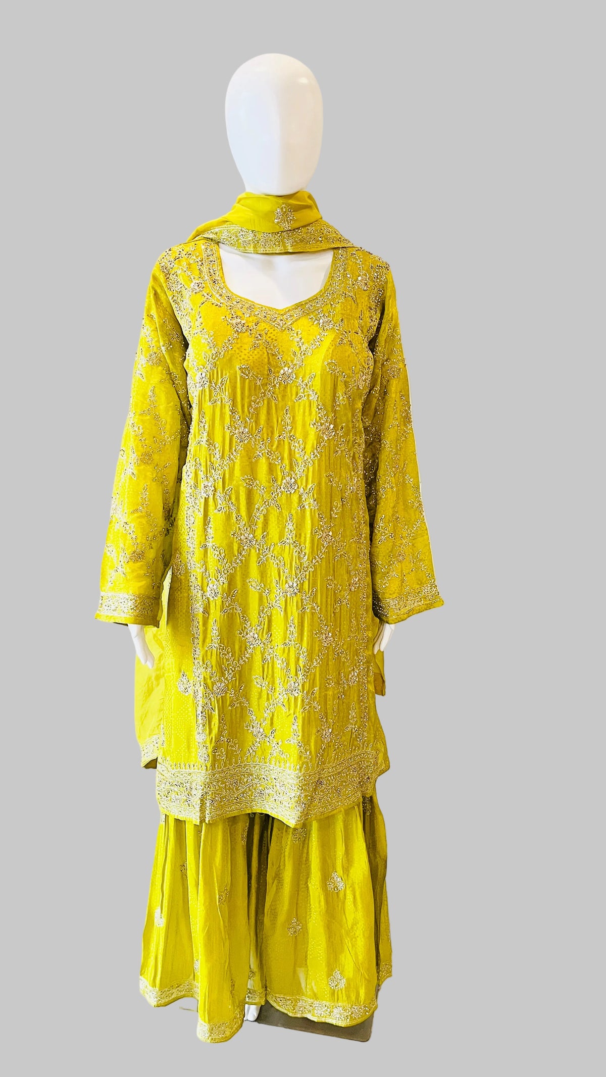 Yellow Sharara Set