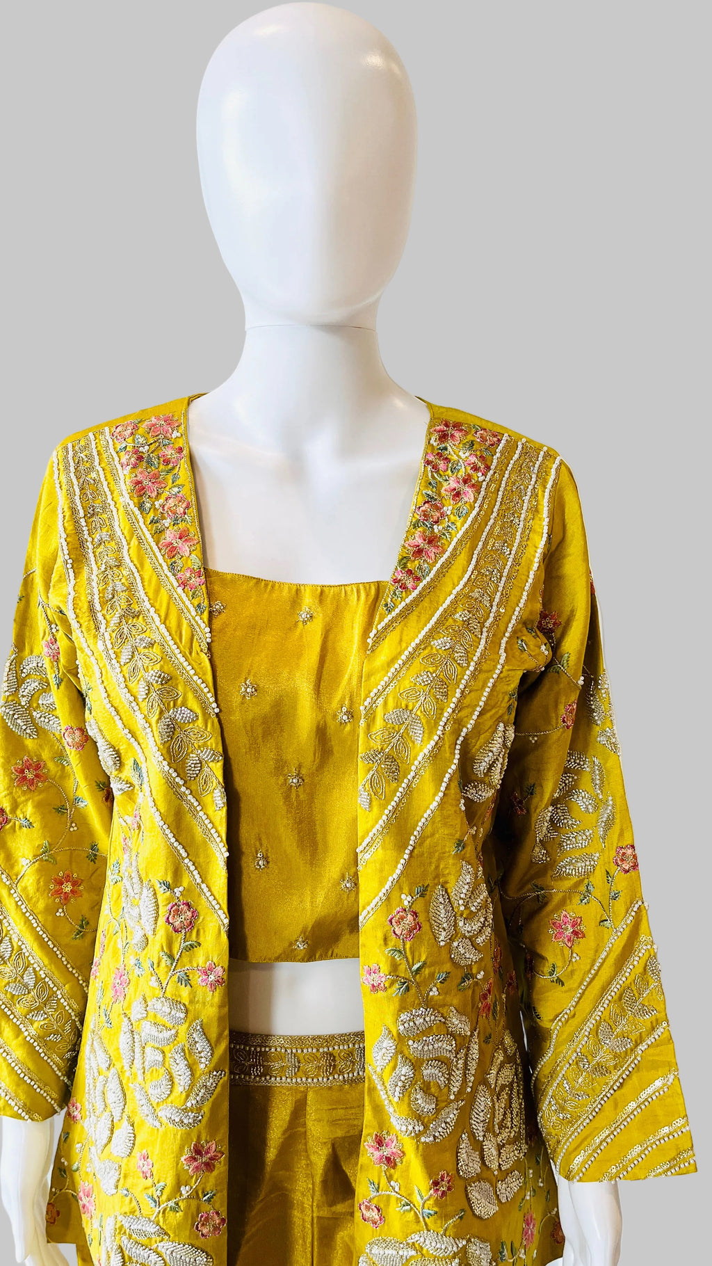 Mustard Indo-Western Palazzo Set