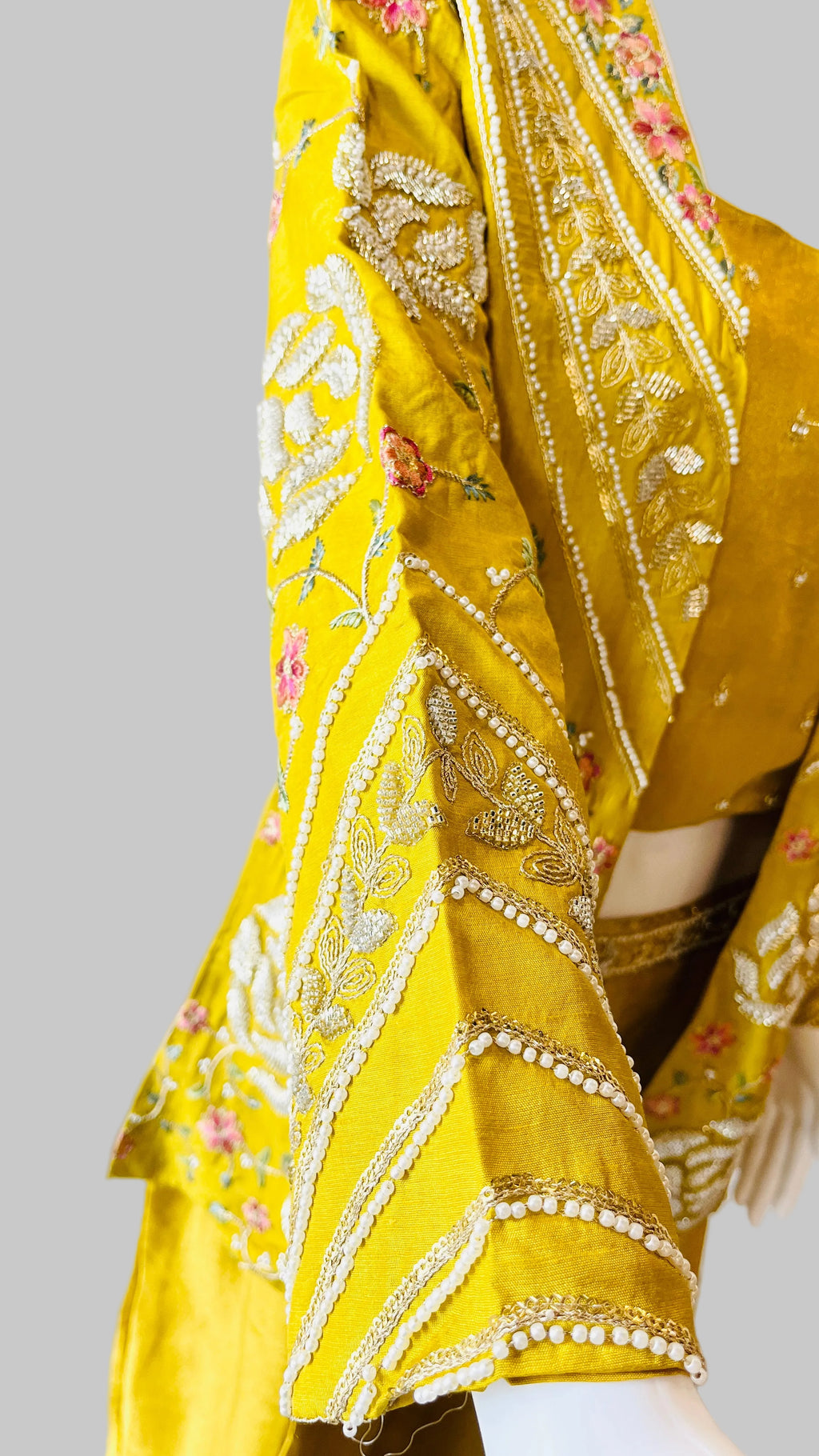 Mustard Indo-Western Palazzo Set