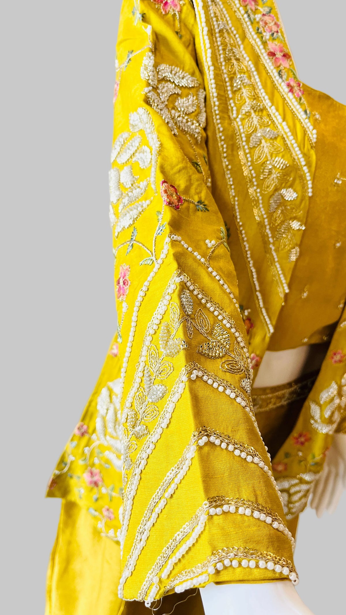 Mustard Indo-Western Palazzo Set