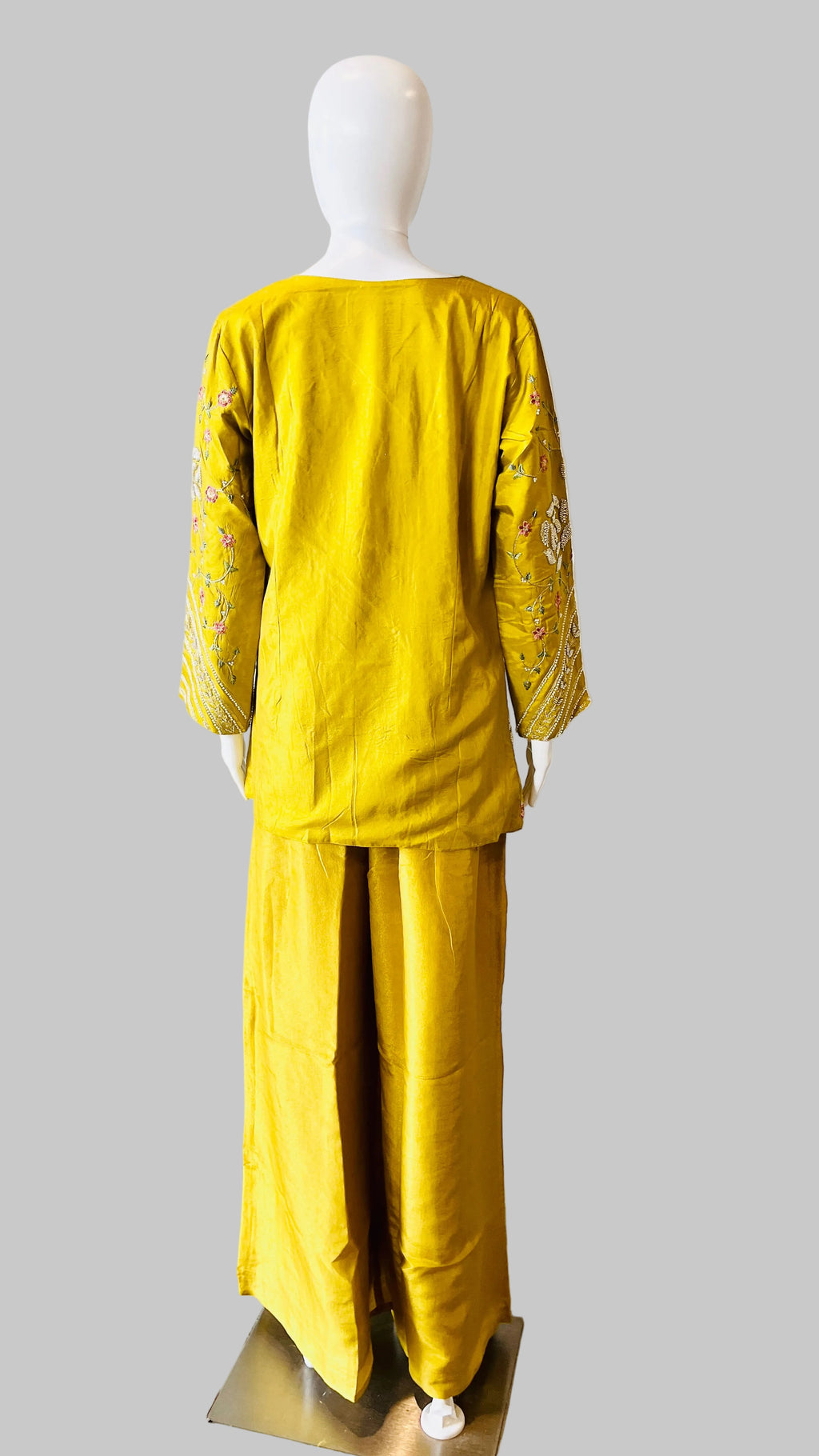 Mustard Indo-Western Palazzo Set