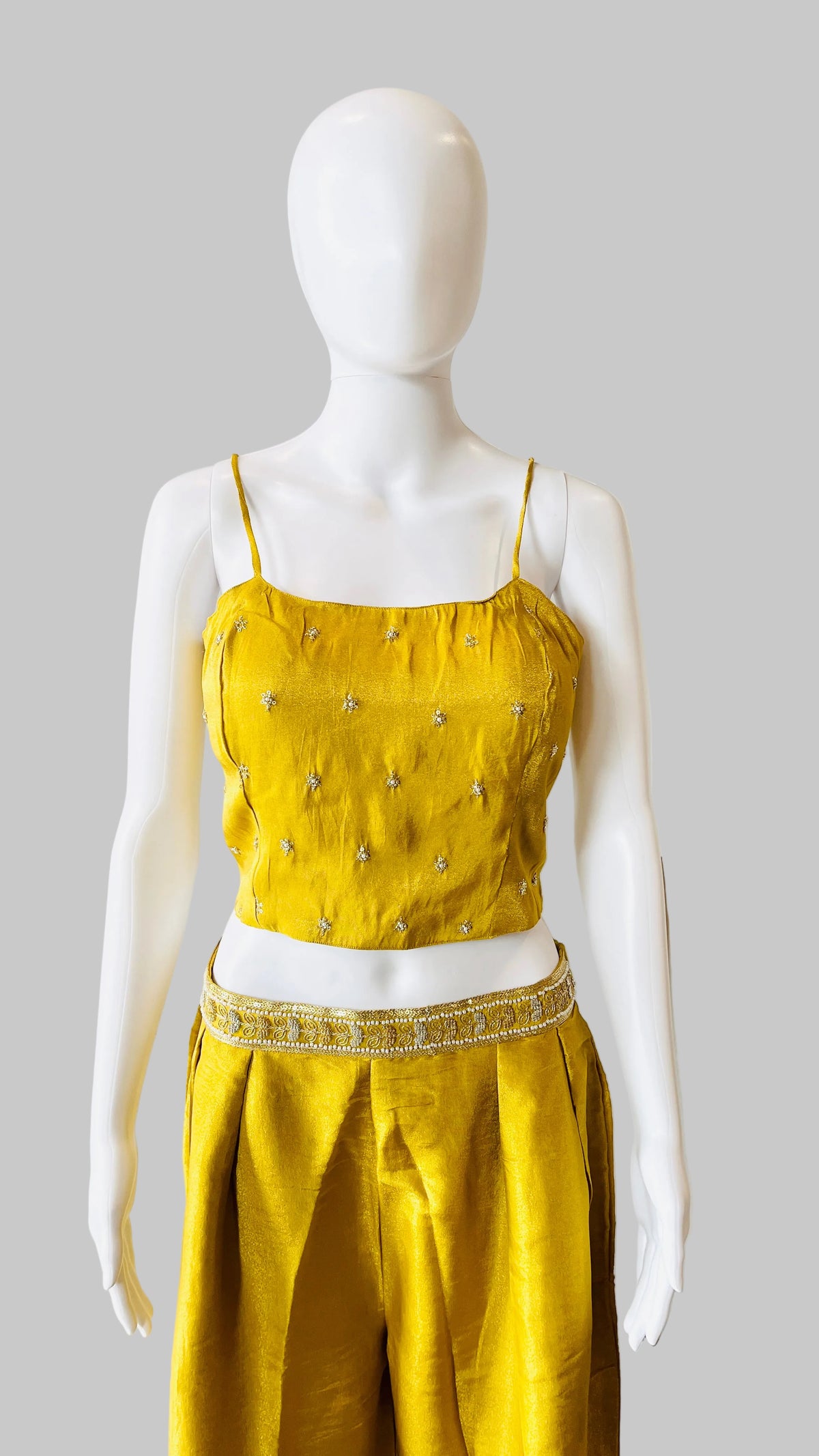 Mustard Indo-Western Palazzo Set