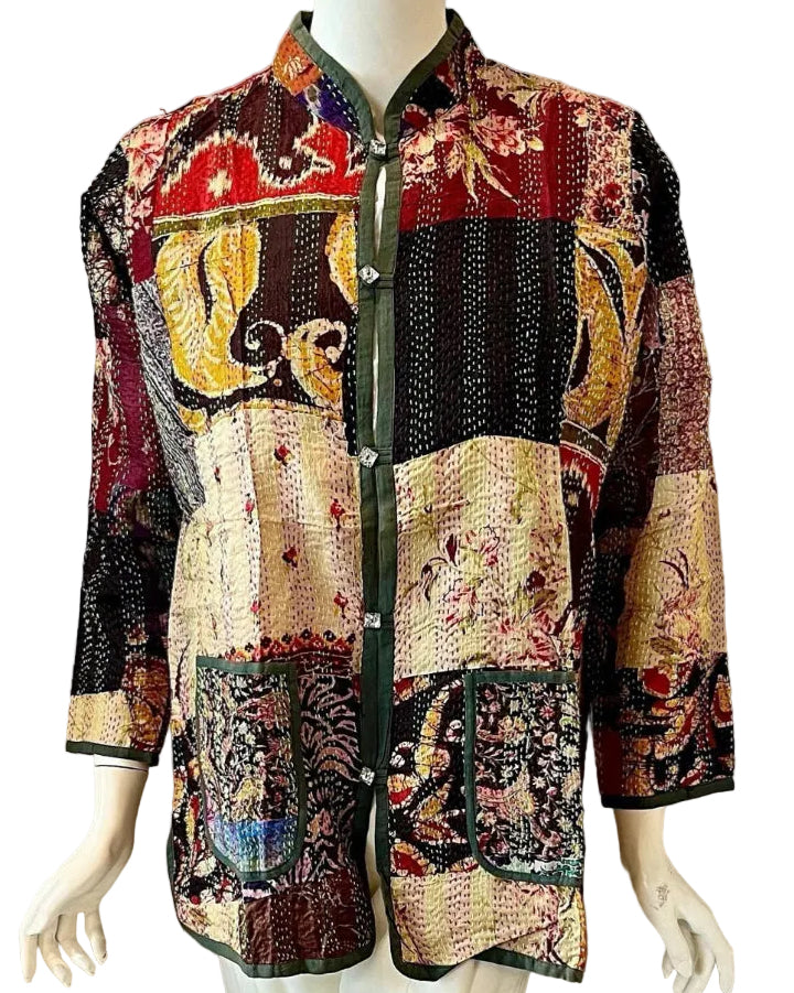 Upcycled Multi-Color Kantha Work Jacket