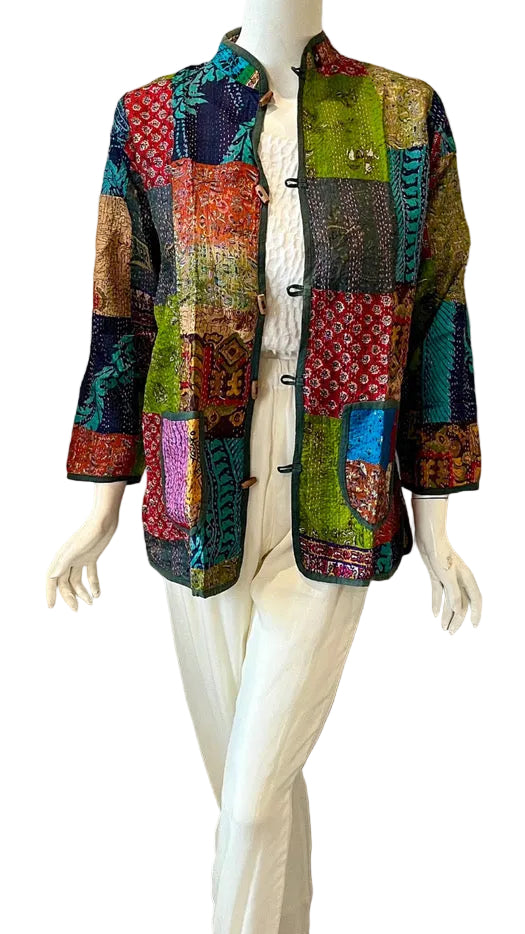 Upcycled Multi-Color Kantha Work Jacket