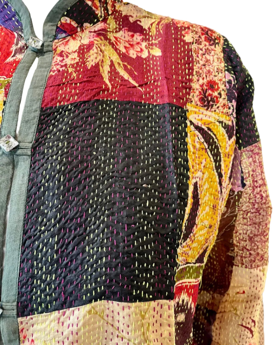 Upcycled Multi-Color Kantha Work Jacket