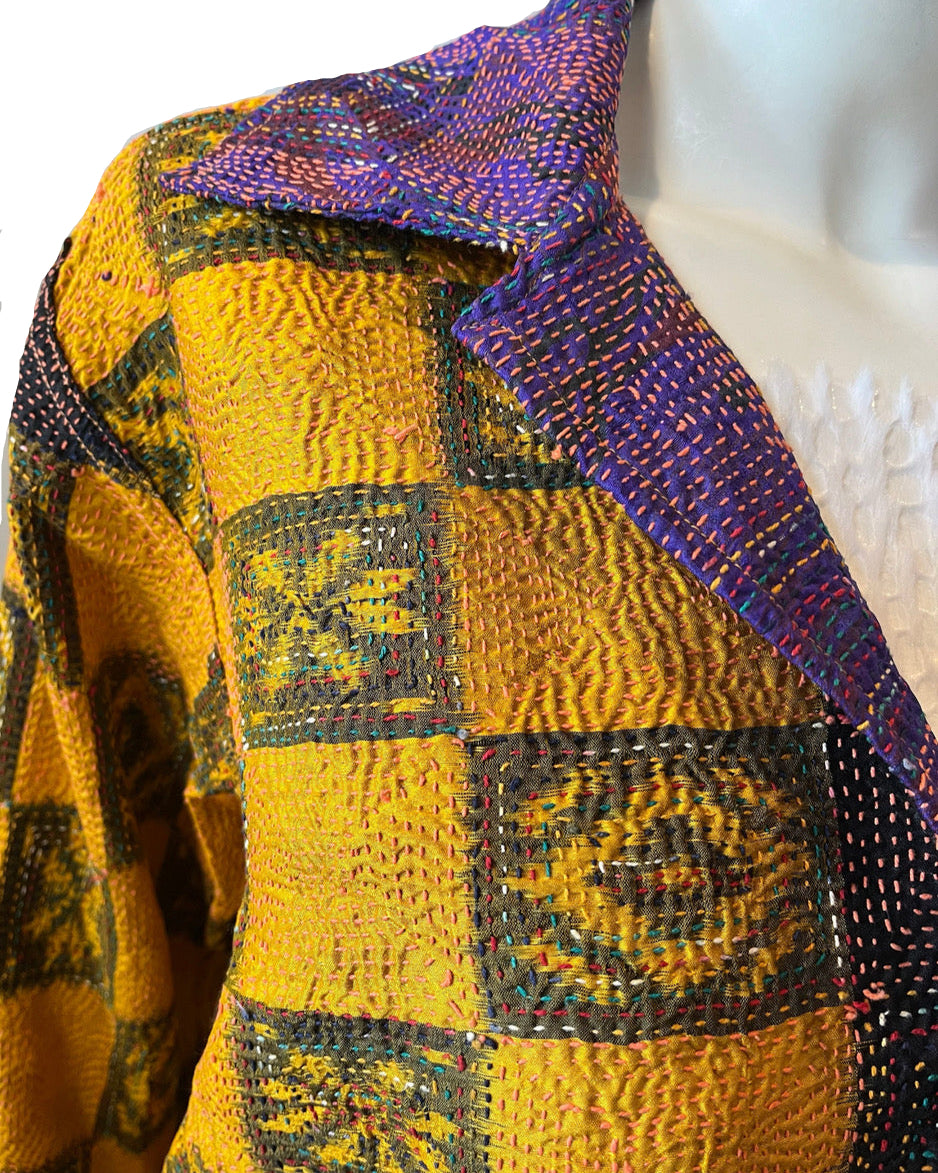 Upcycled Reversible Kantha Work Jacket