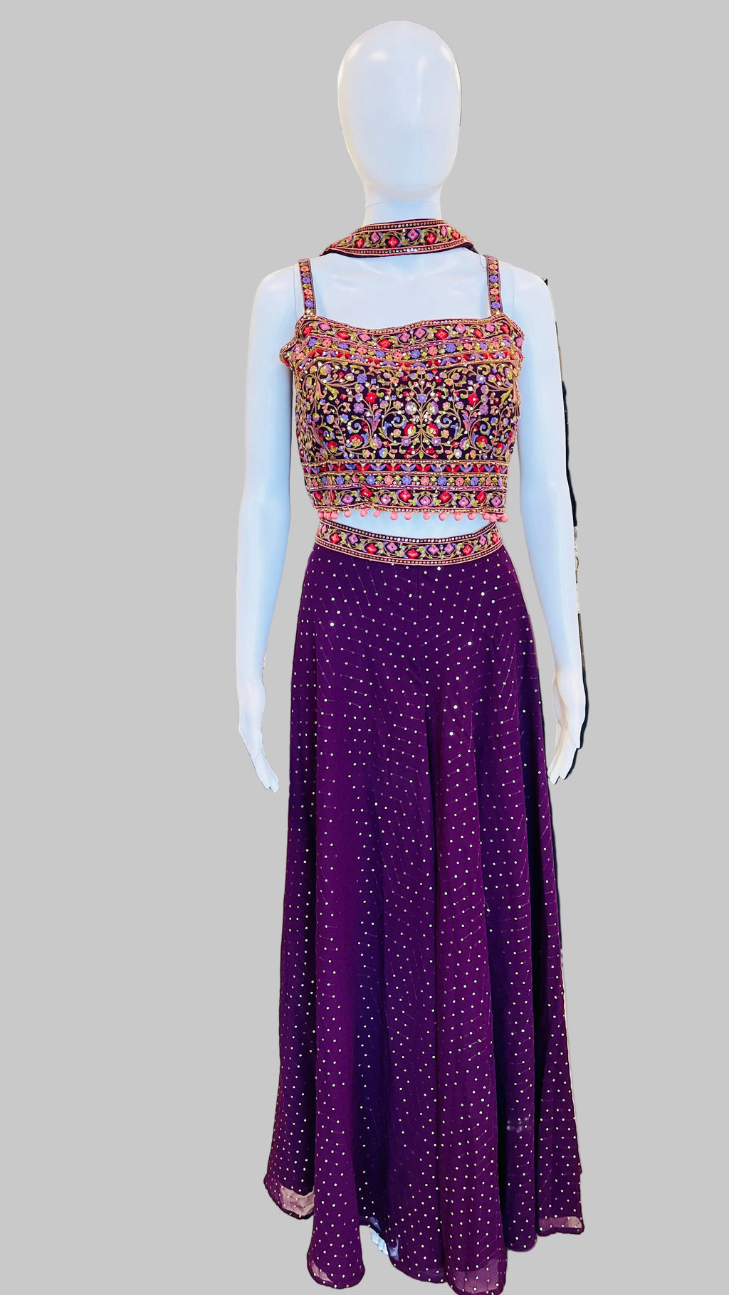 Wine Indo-Western Palazzo Set
