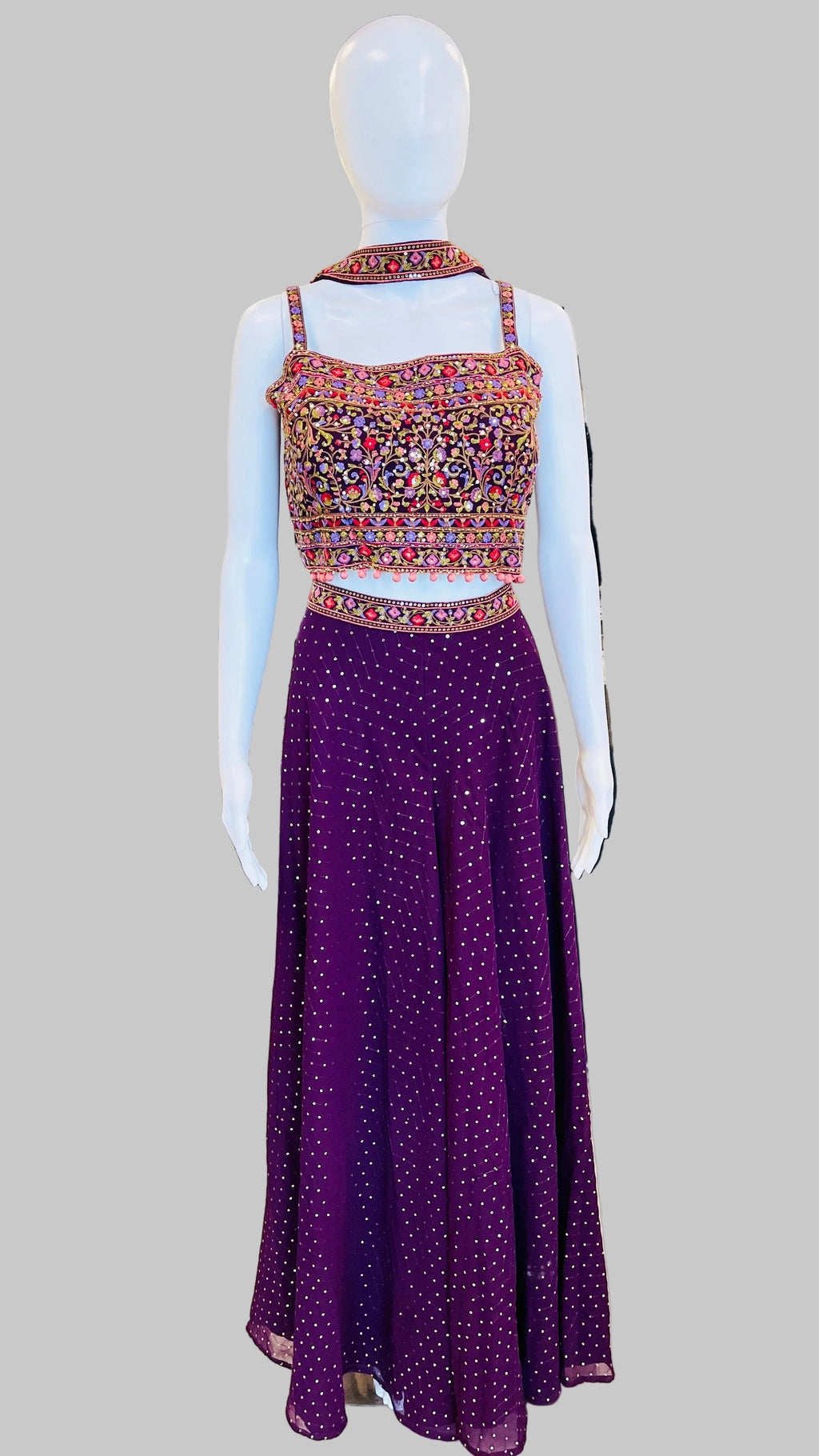 Wine Indo-Western Palazzo Set