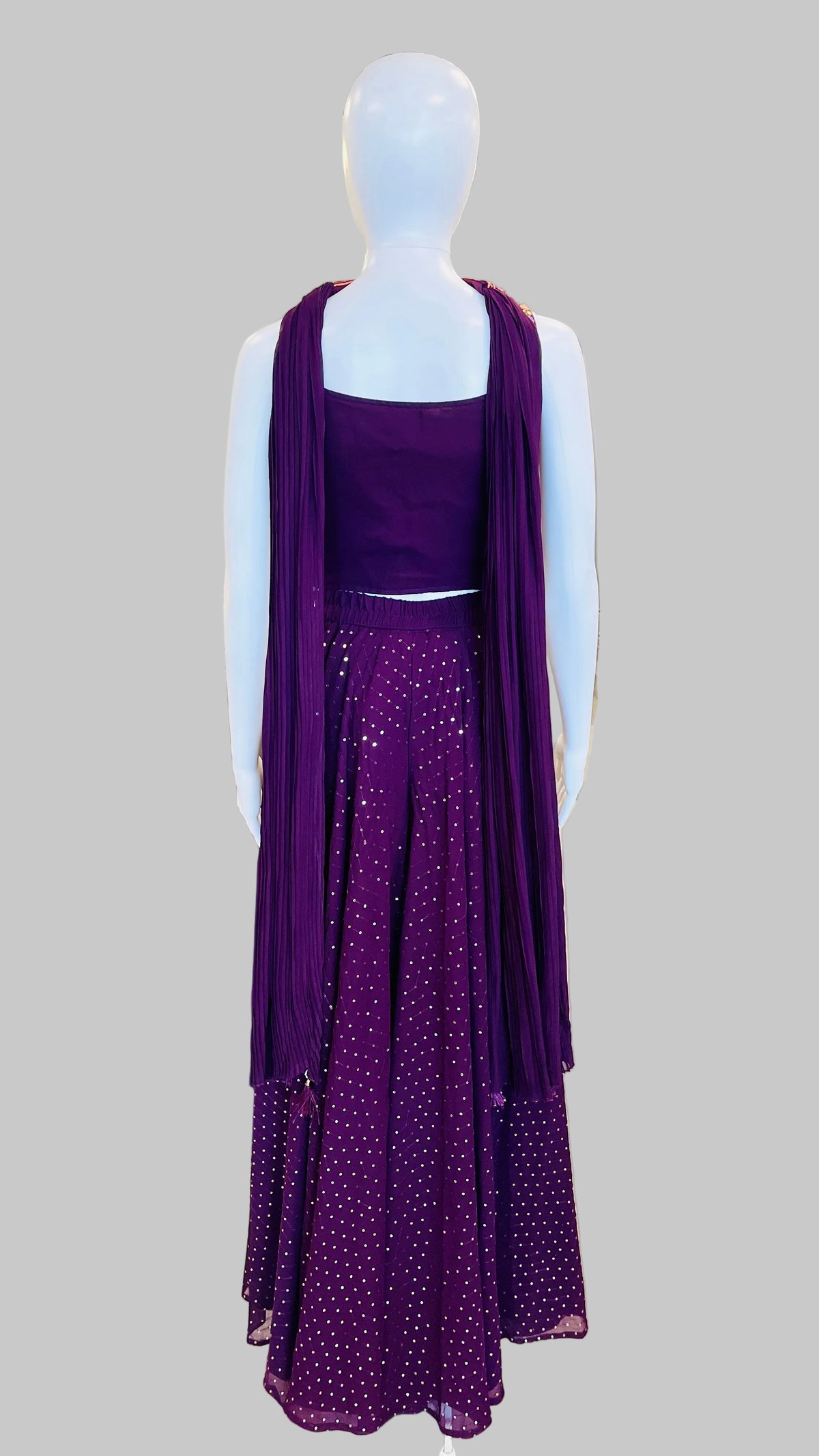 Wine Indo-Western Palazzo Set