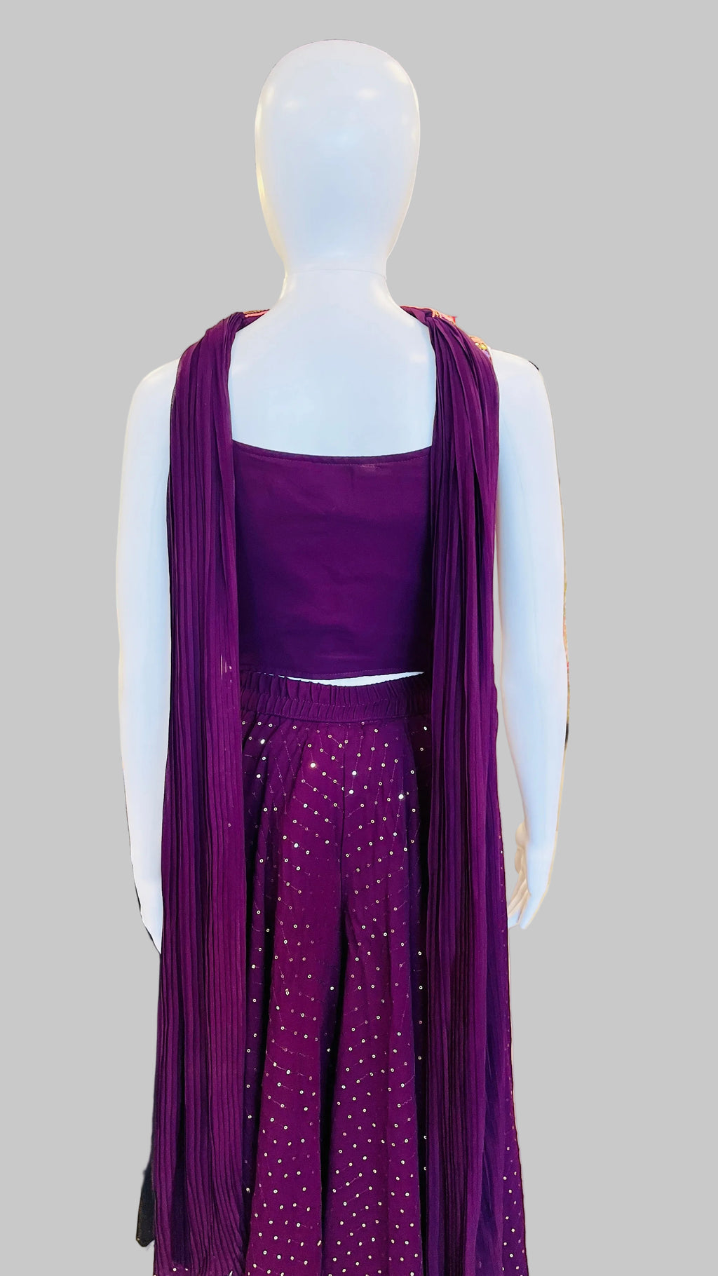 Wine Indo-Western Palazzo Set