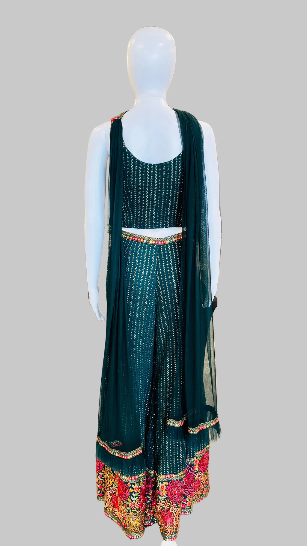 Green Indo-Western Palazzo Set