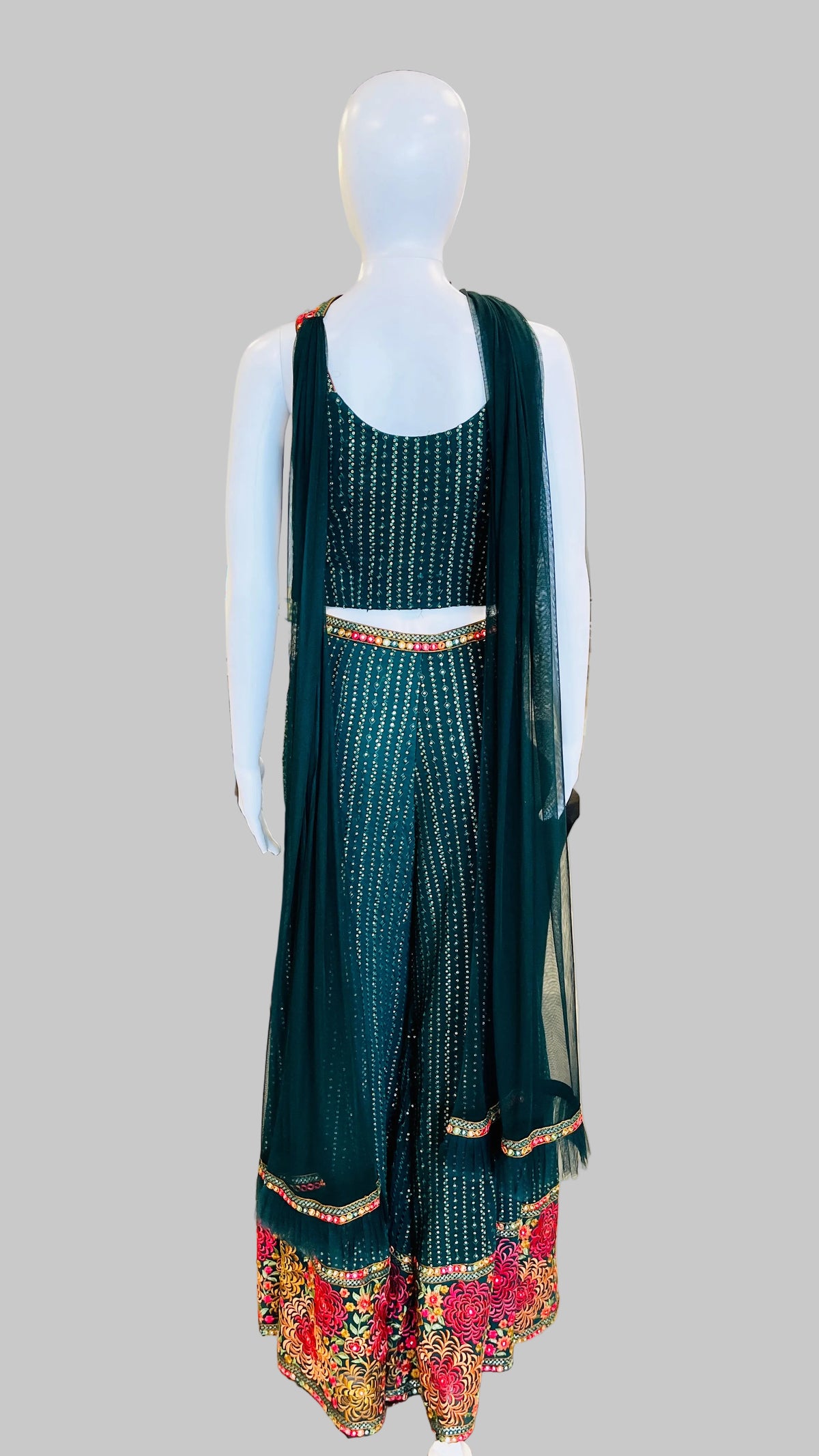 Green Indo-Western Palazzo Set