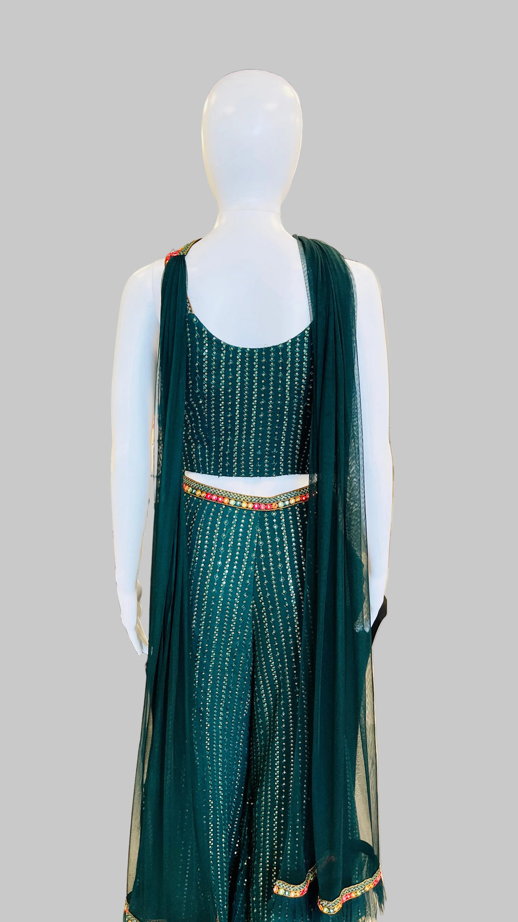 Green Indo-Western Palazzo Set