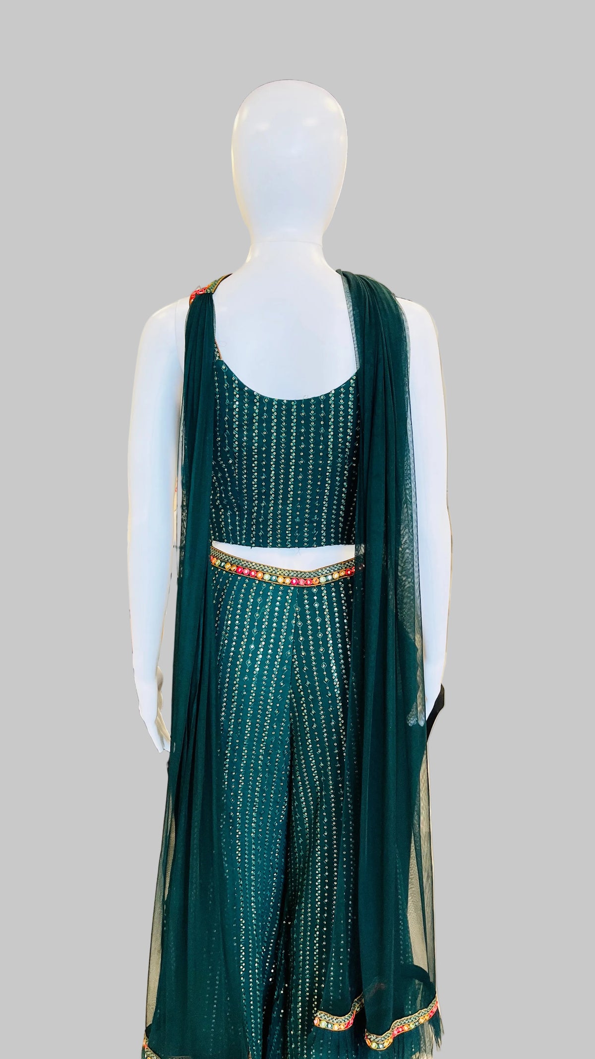 Green Indo-Western Palazzo Set