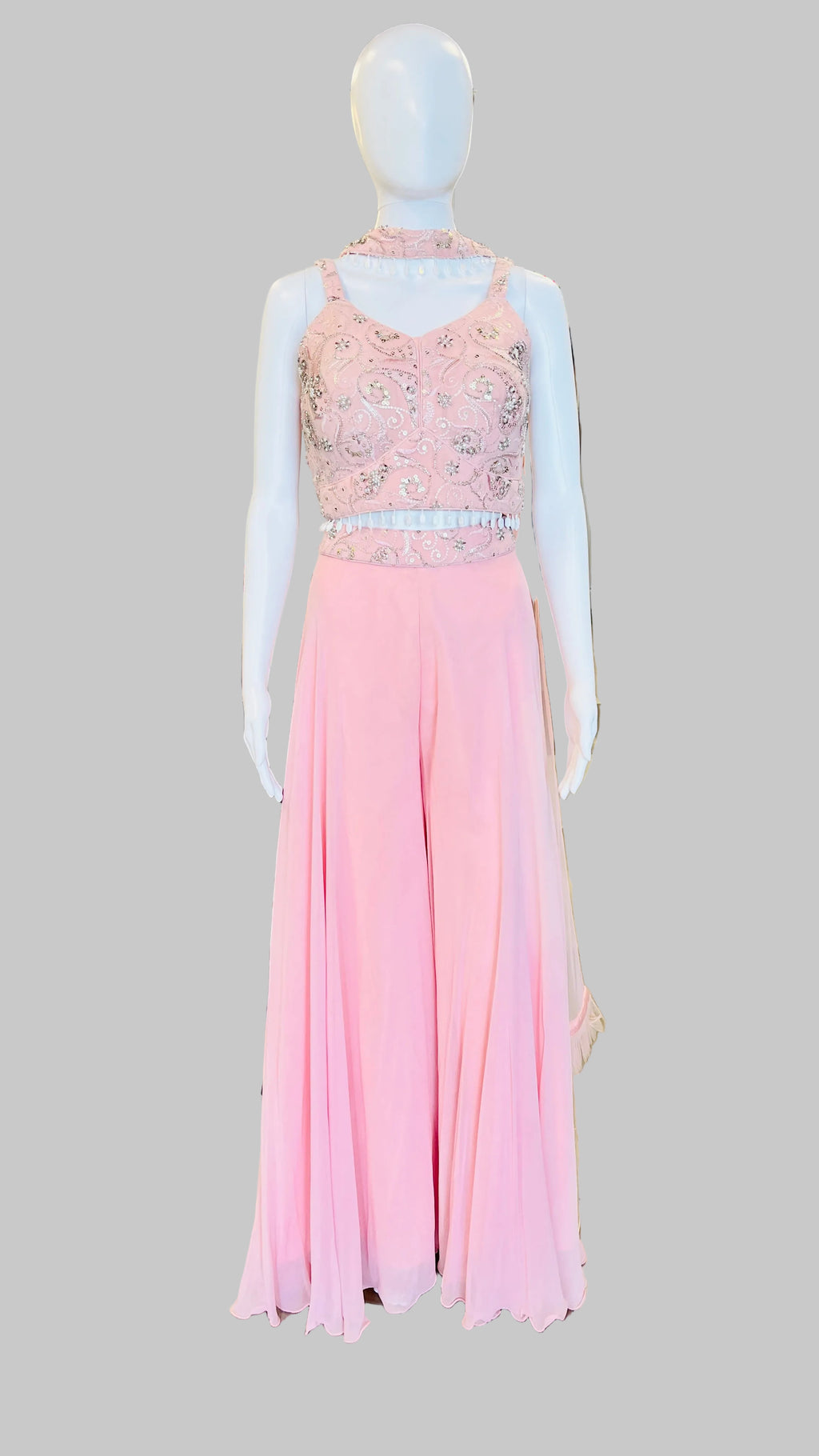 Pink Indo-Western Palazzo Set