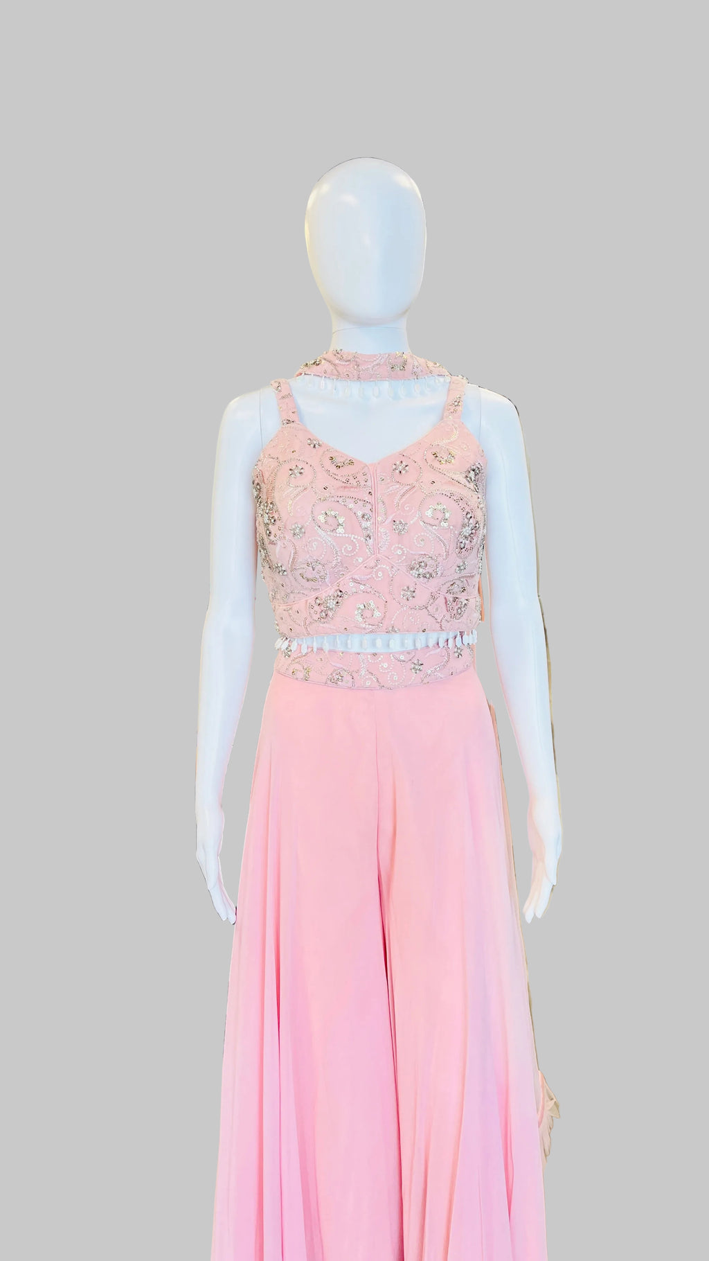 Pink Indo-Western Palazzo Set