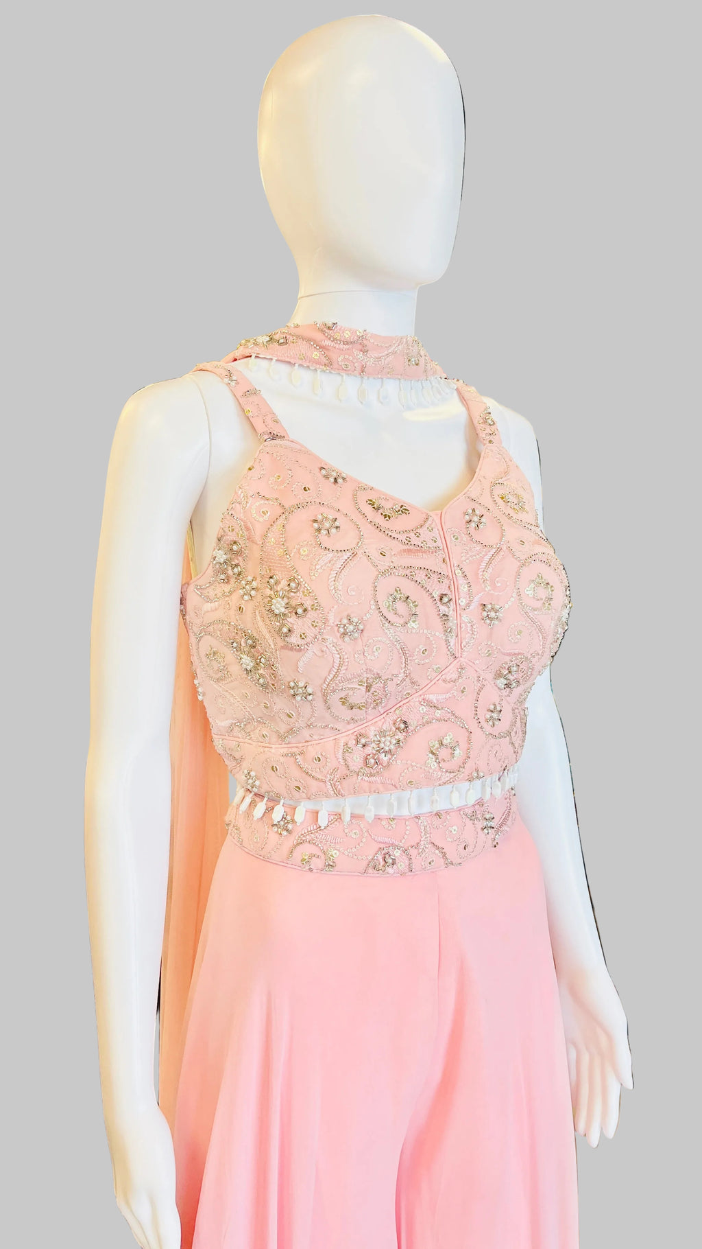 Pink Indo-Western Palazzo Set