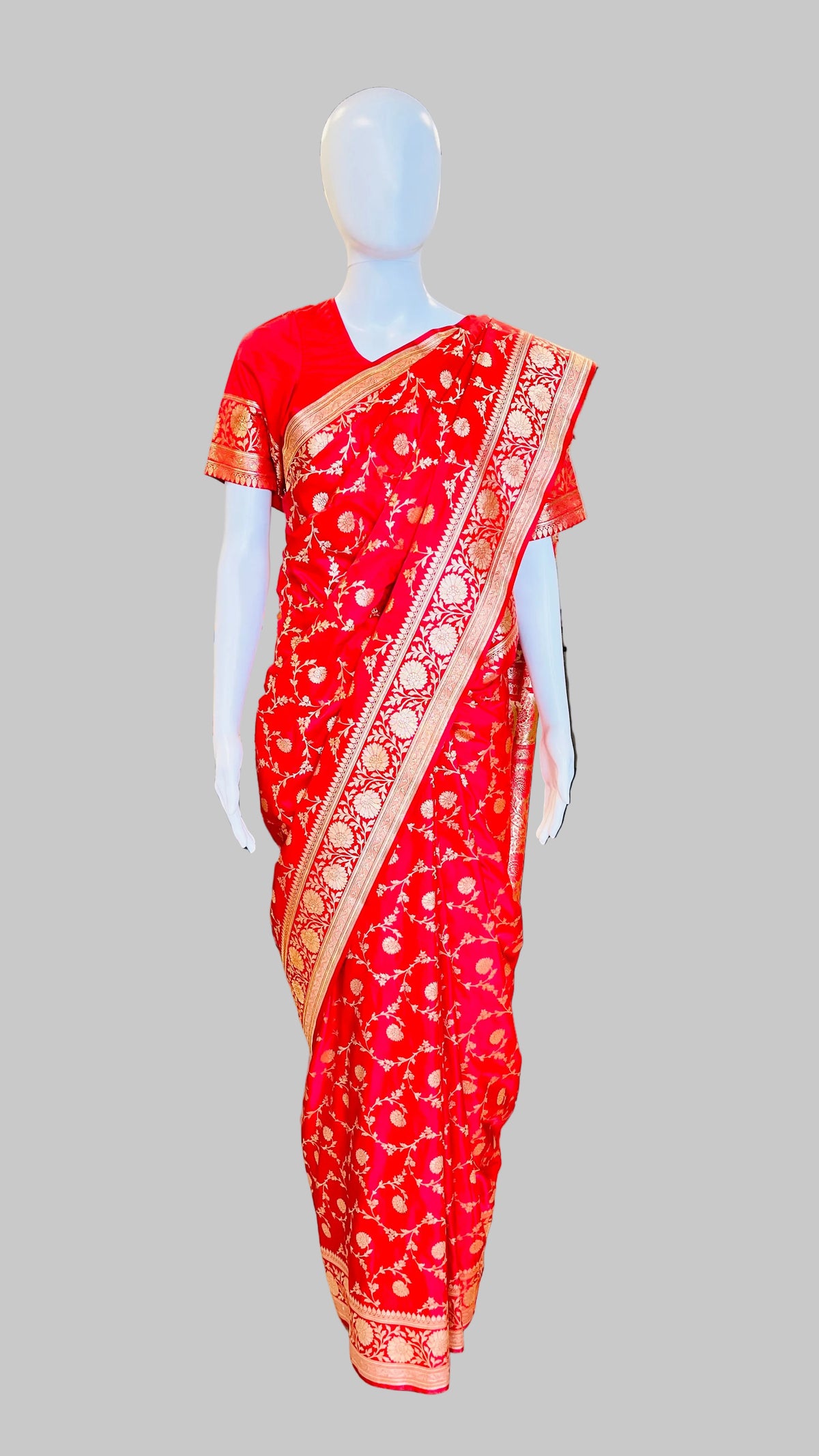Red Banarasi Silk Saree