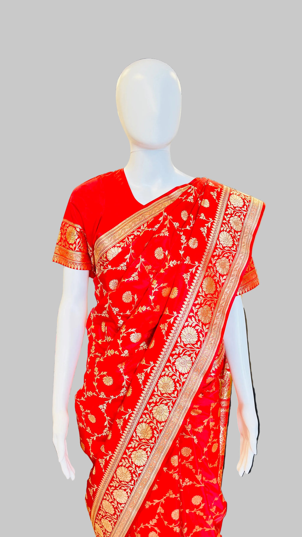 Red Banarasi Silk Saree