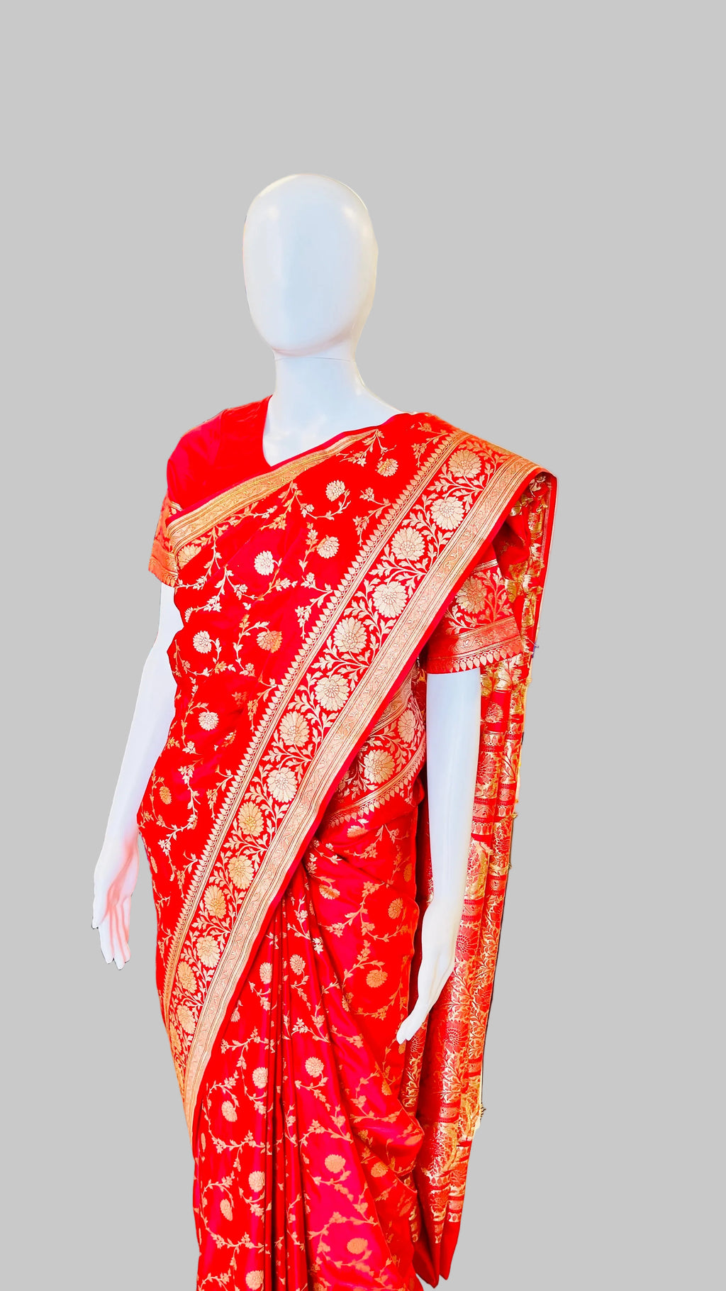 Red Banarasi Silk Saree