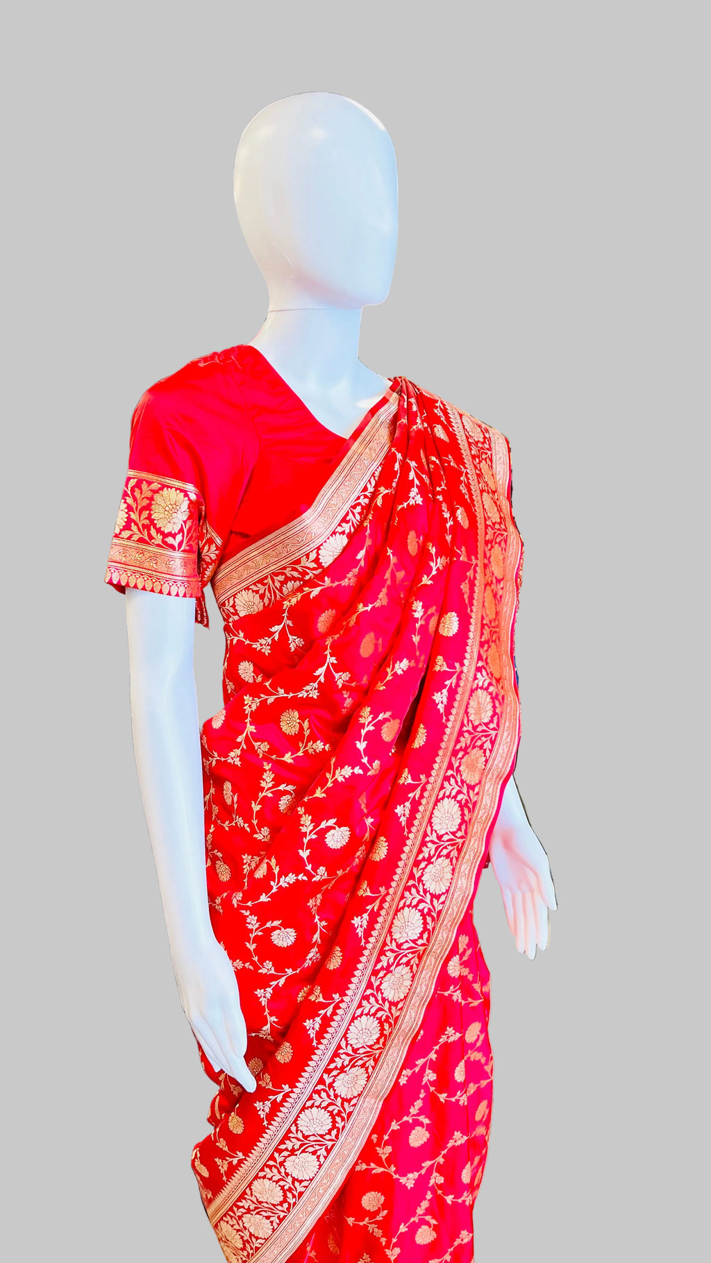 Red Banarasi Silk Saree