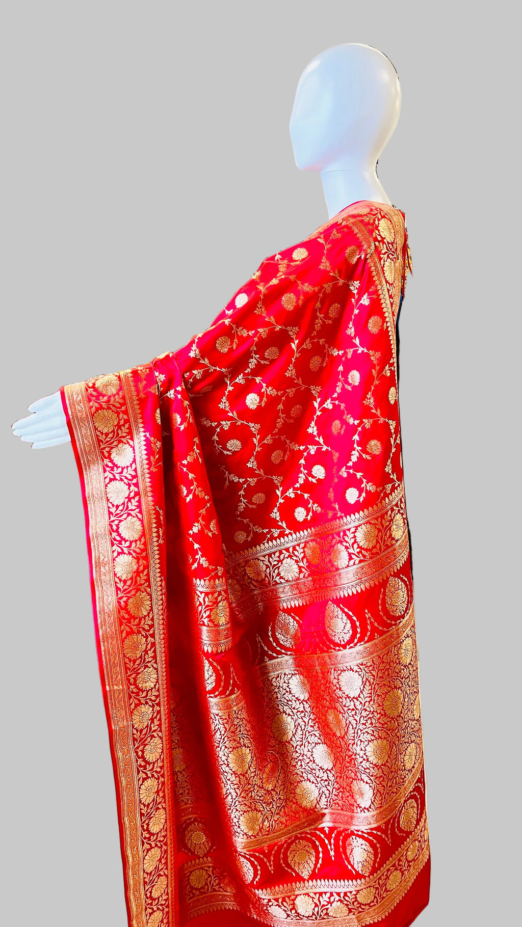 Red Banarasi Silk Saree