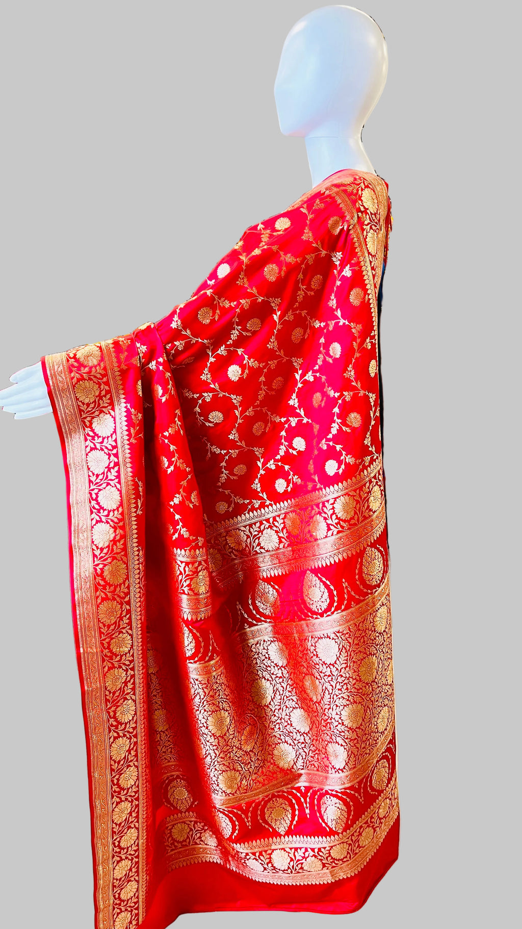 Red Banarasi Silk Saree